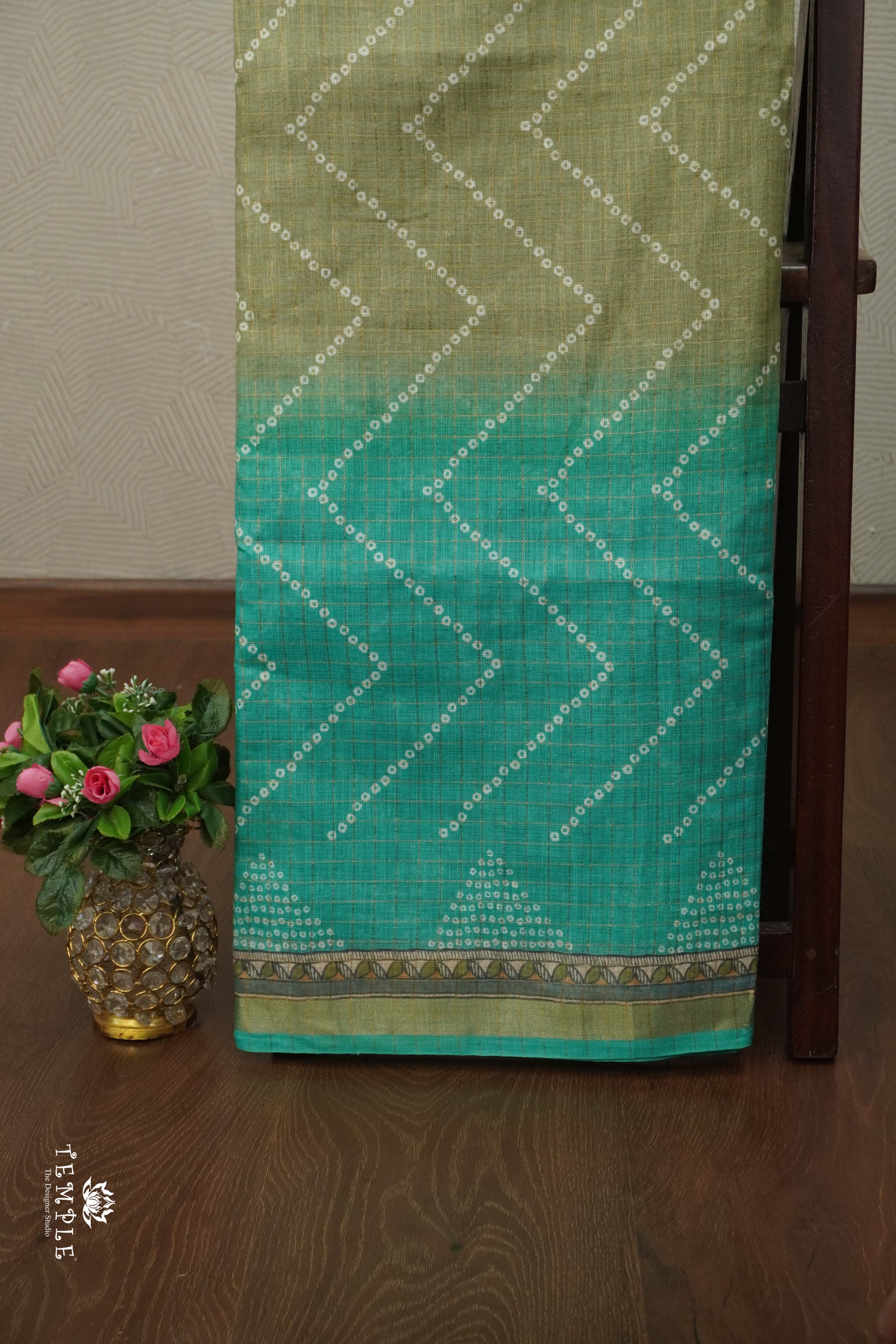 Chanderi Cotton Saree With Triple Shades | TTDS2505