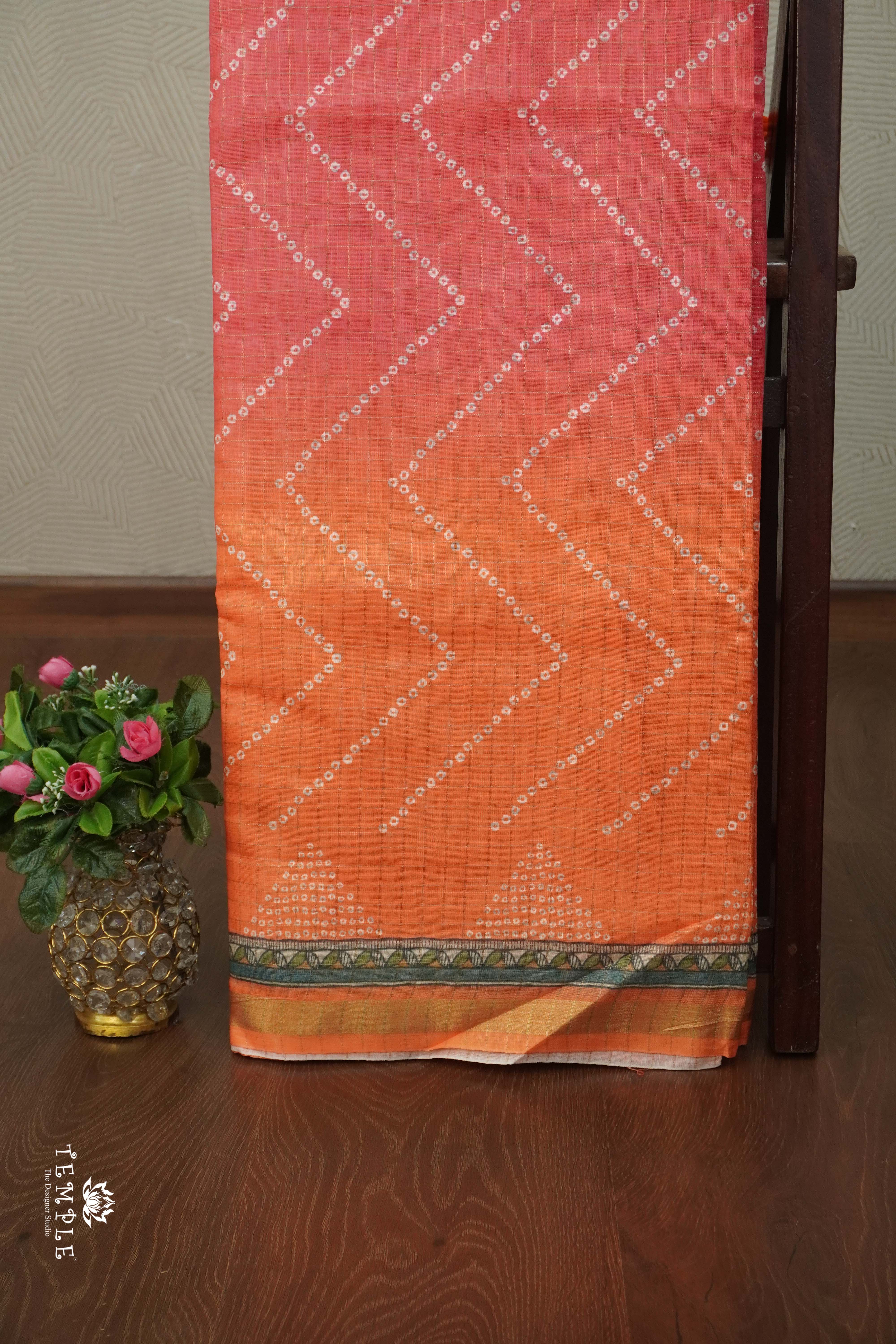 Chanderi Cotton Saree With Triple Shades | TTDS2505