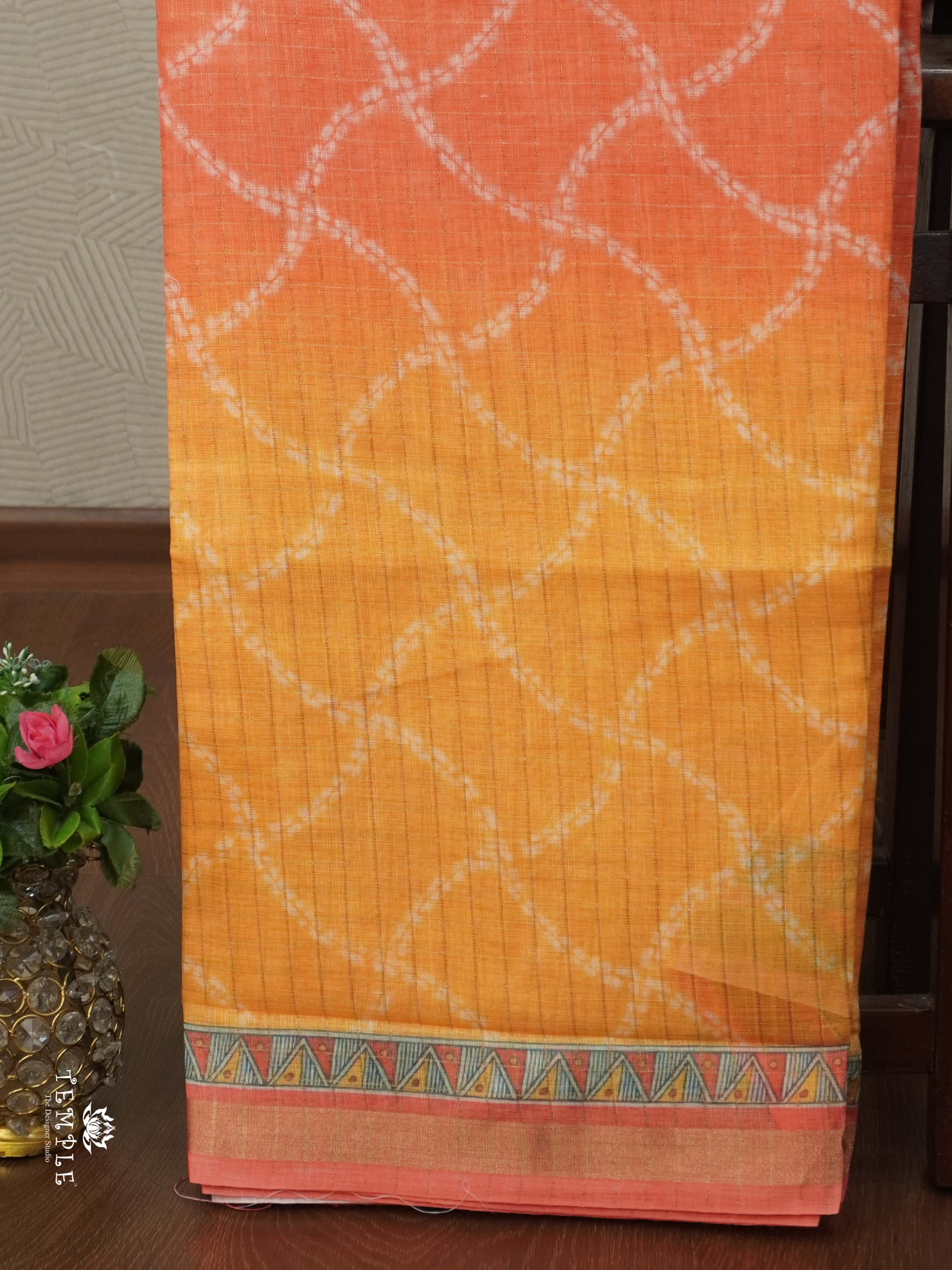 Chanderi Cotton Saree With Triple Shades | TTDS2506
