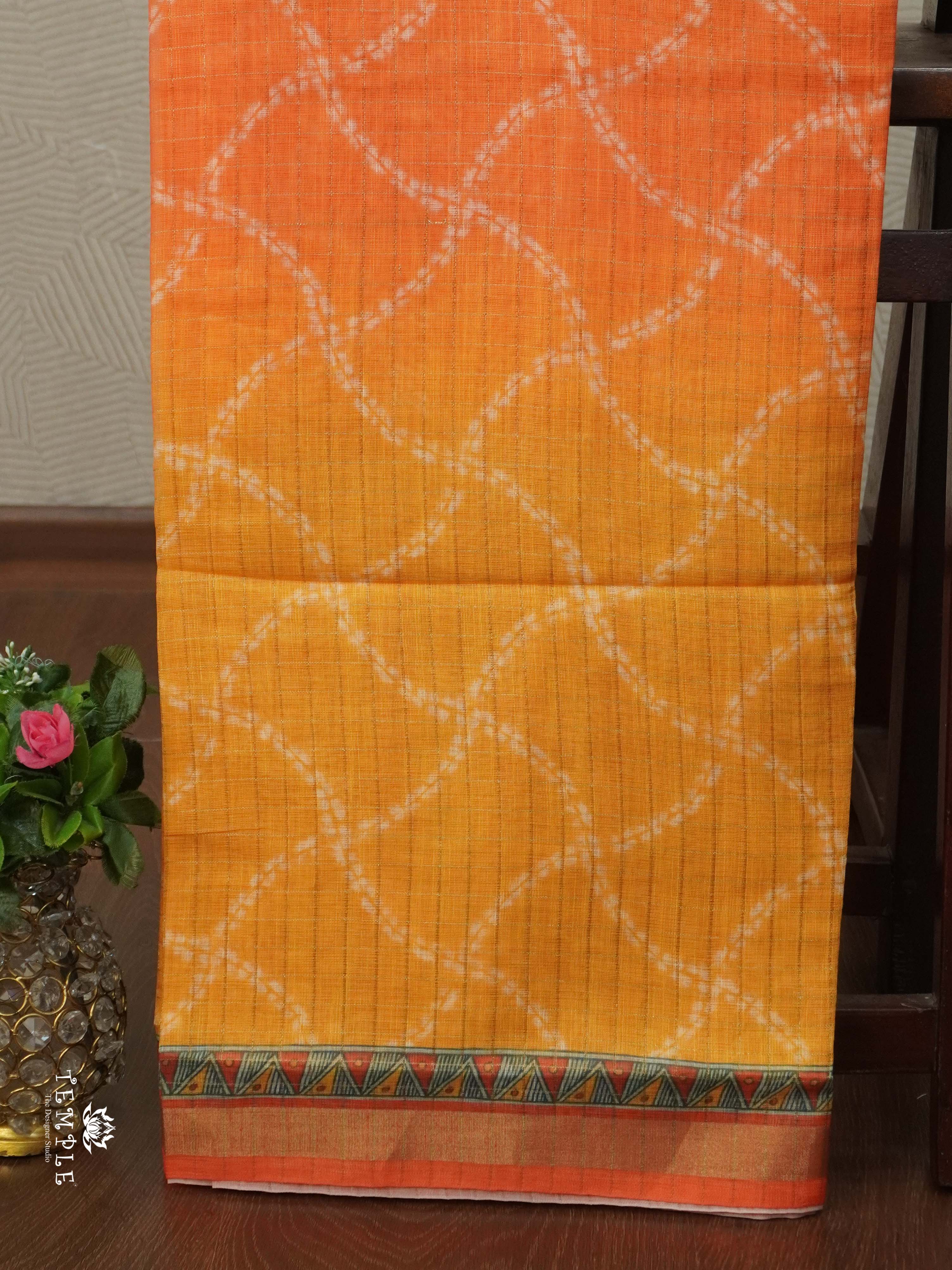 Chanderi Cotton Saree With Triple Shades | TTDS2506
