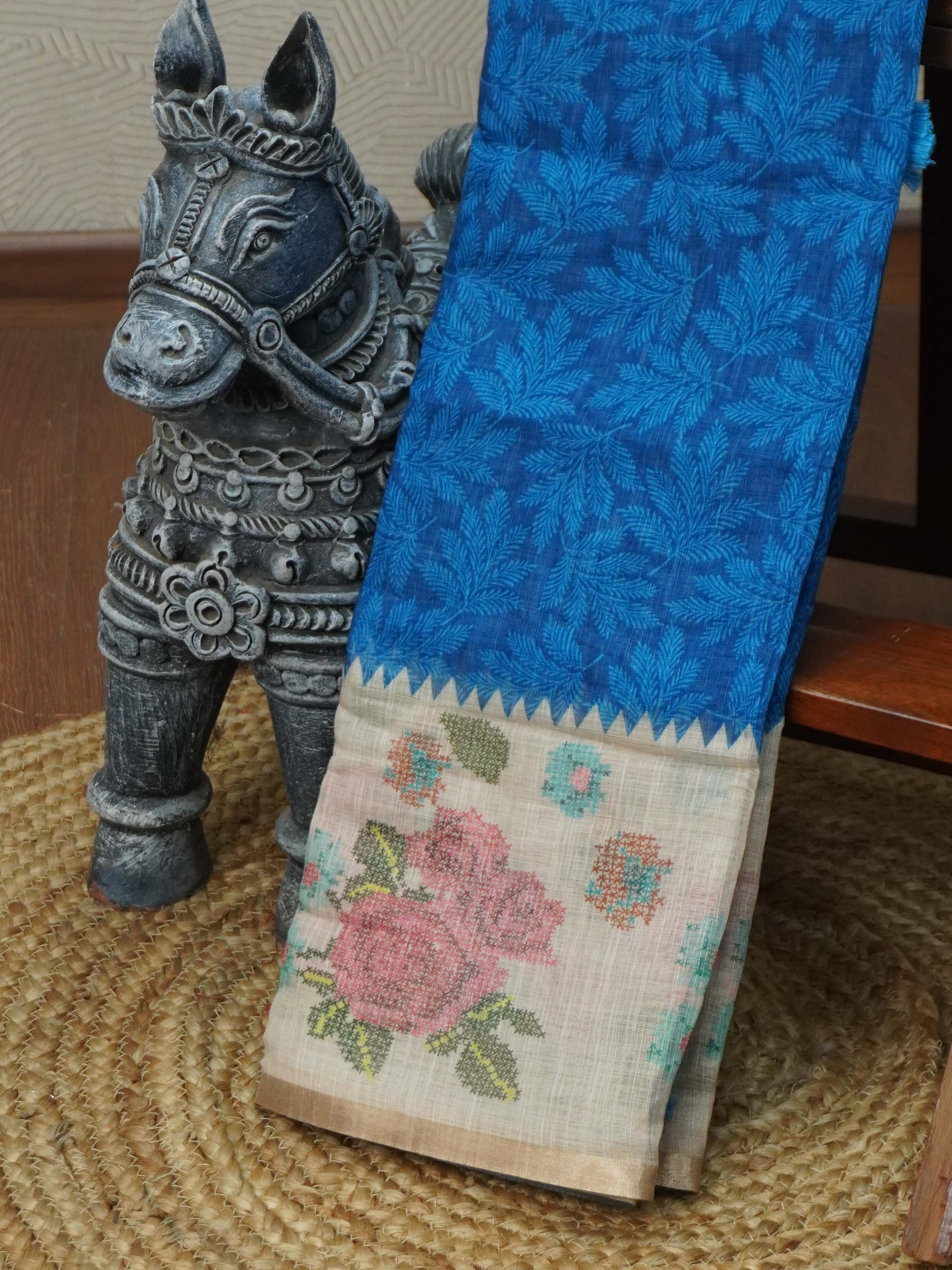 Linen Cotton Saree | TTDS3414