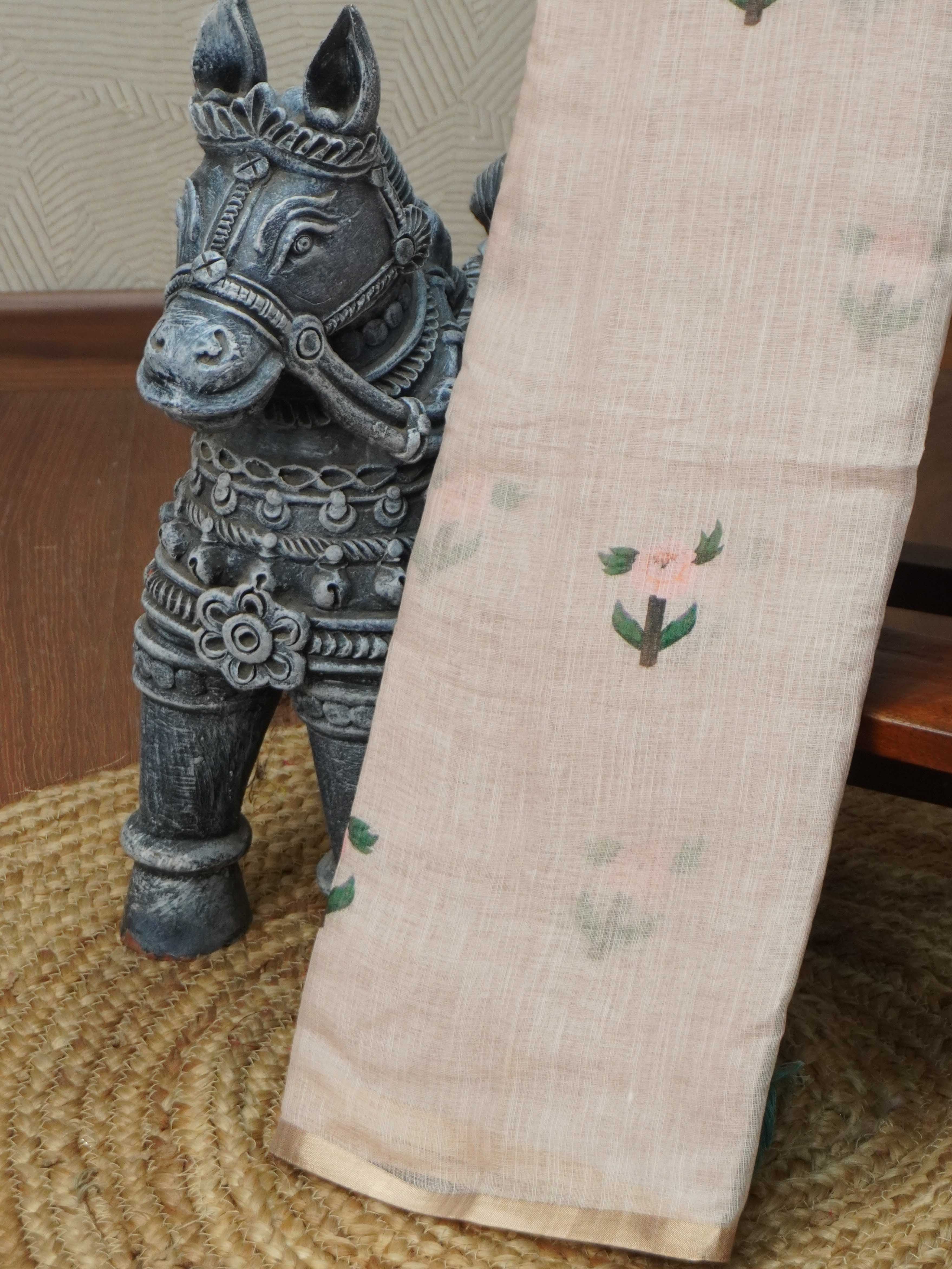 Linen Cotton Saree | TTDS3415