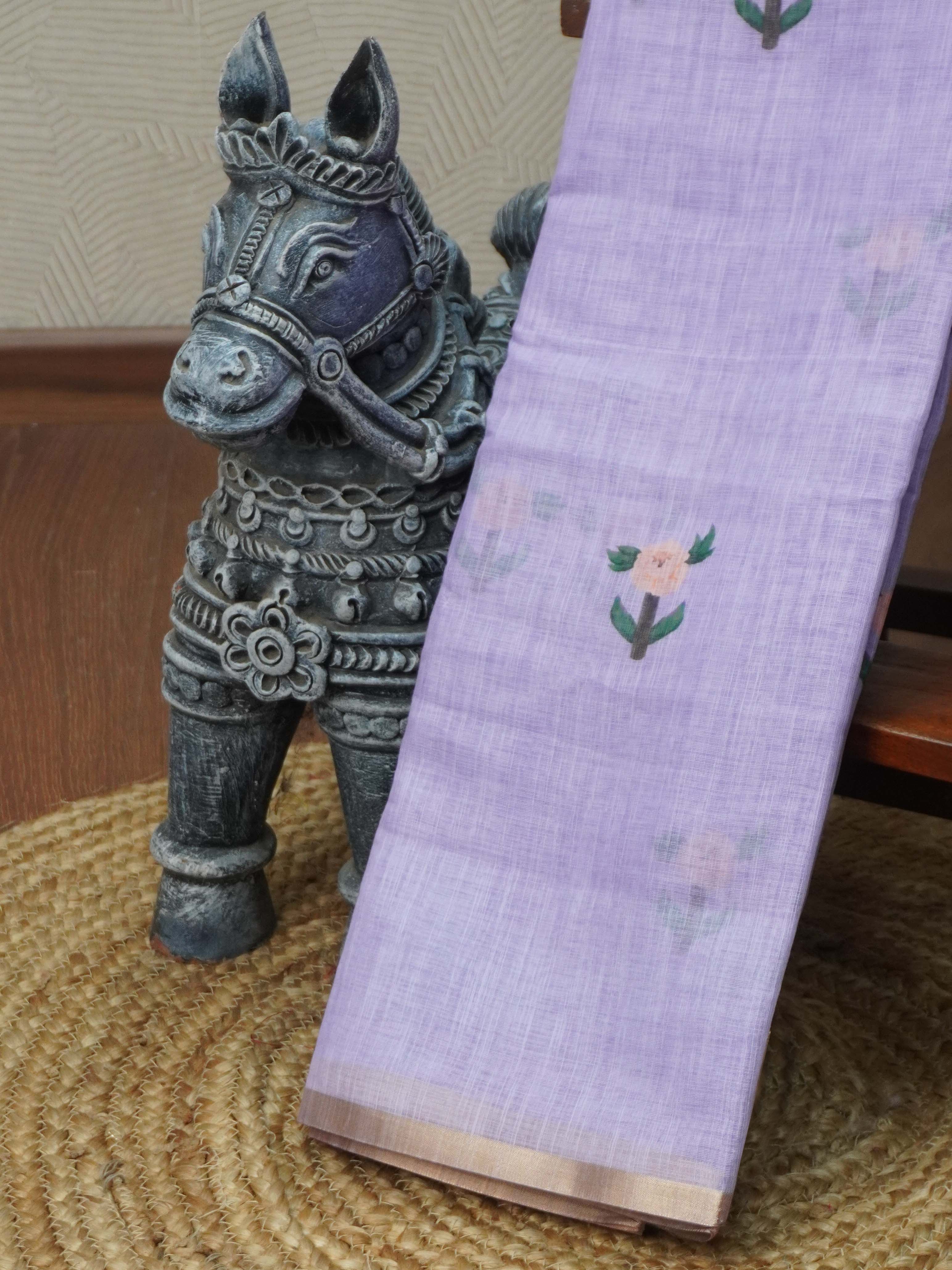 Linen Cotton Saree | TTDS3415