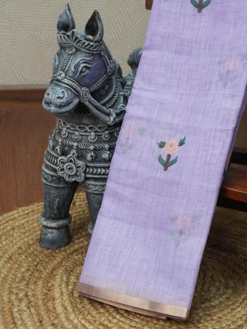 Linen Cotton Saree | TTDS3415