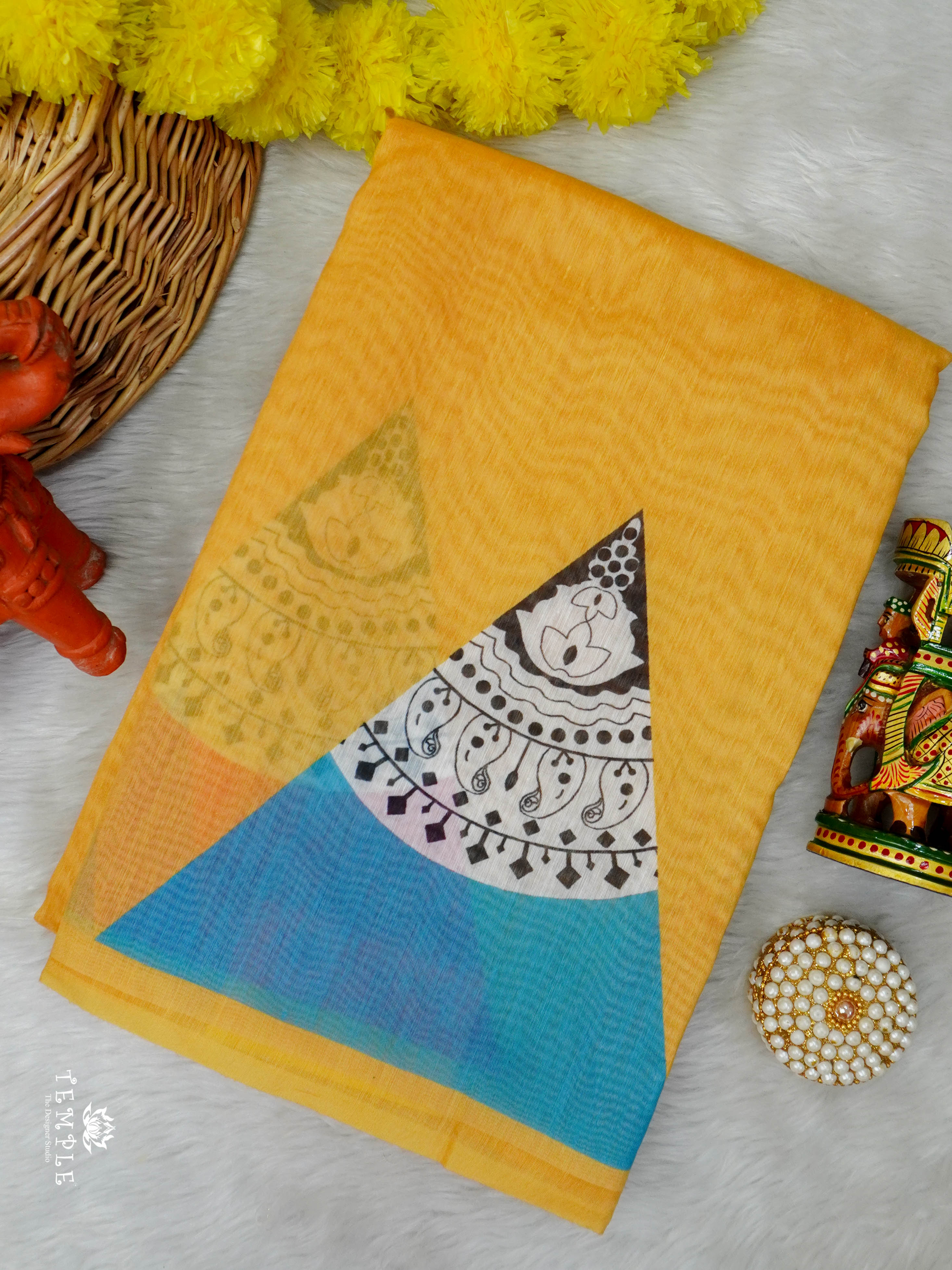 Printed Chanderi Cotton Saree | TTDS2985