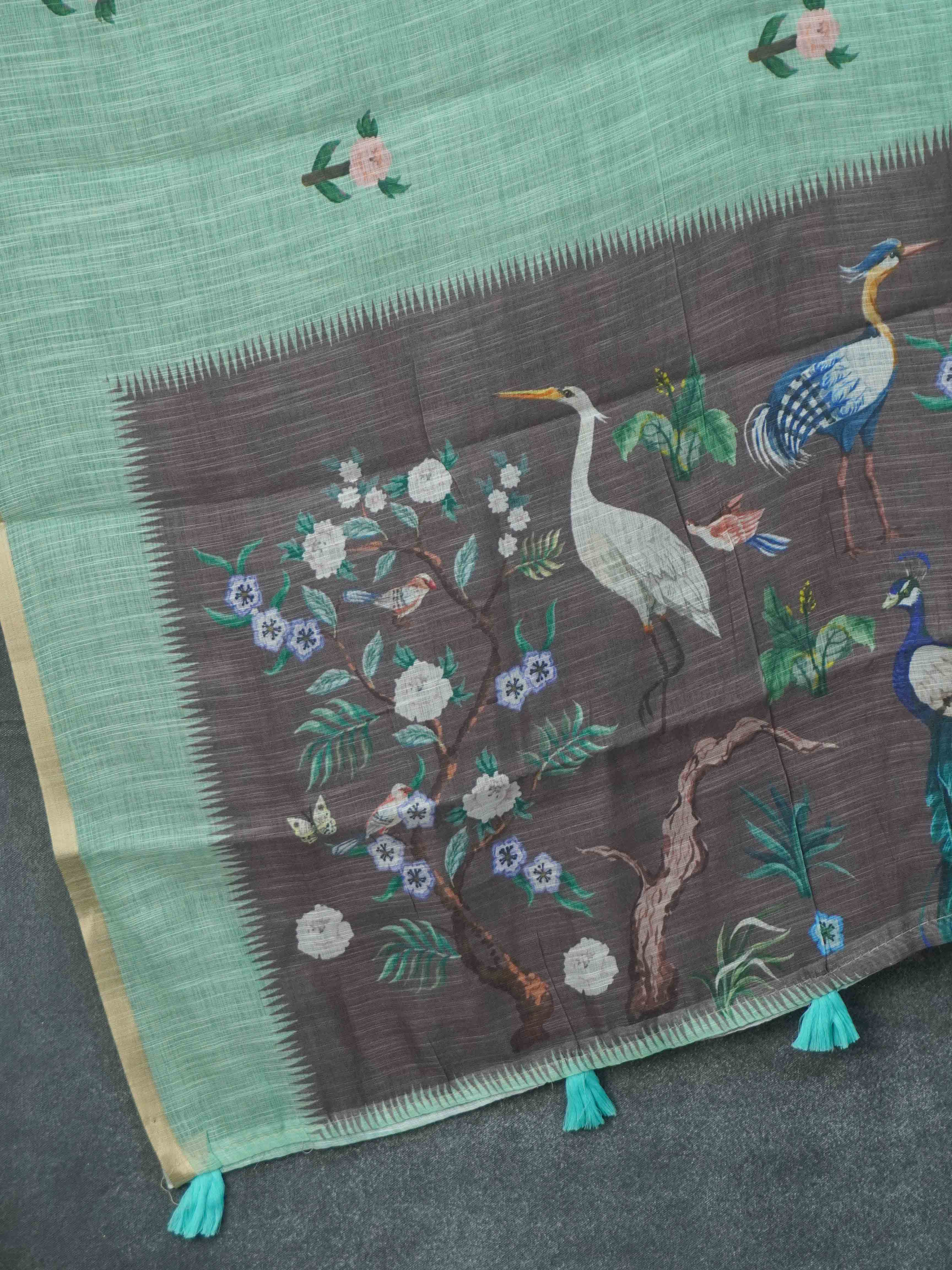 Linen Cotton Saree | TTDS3415