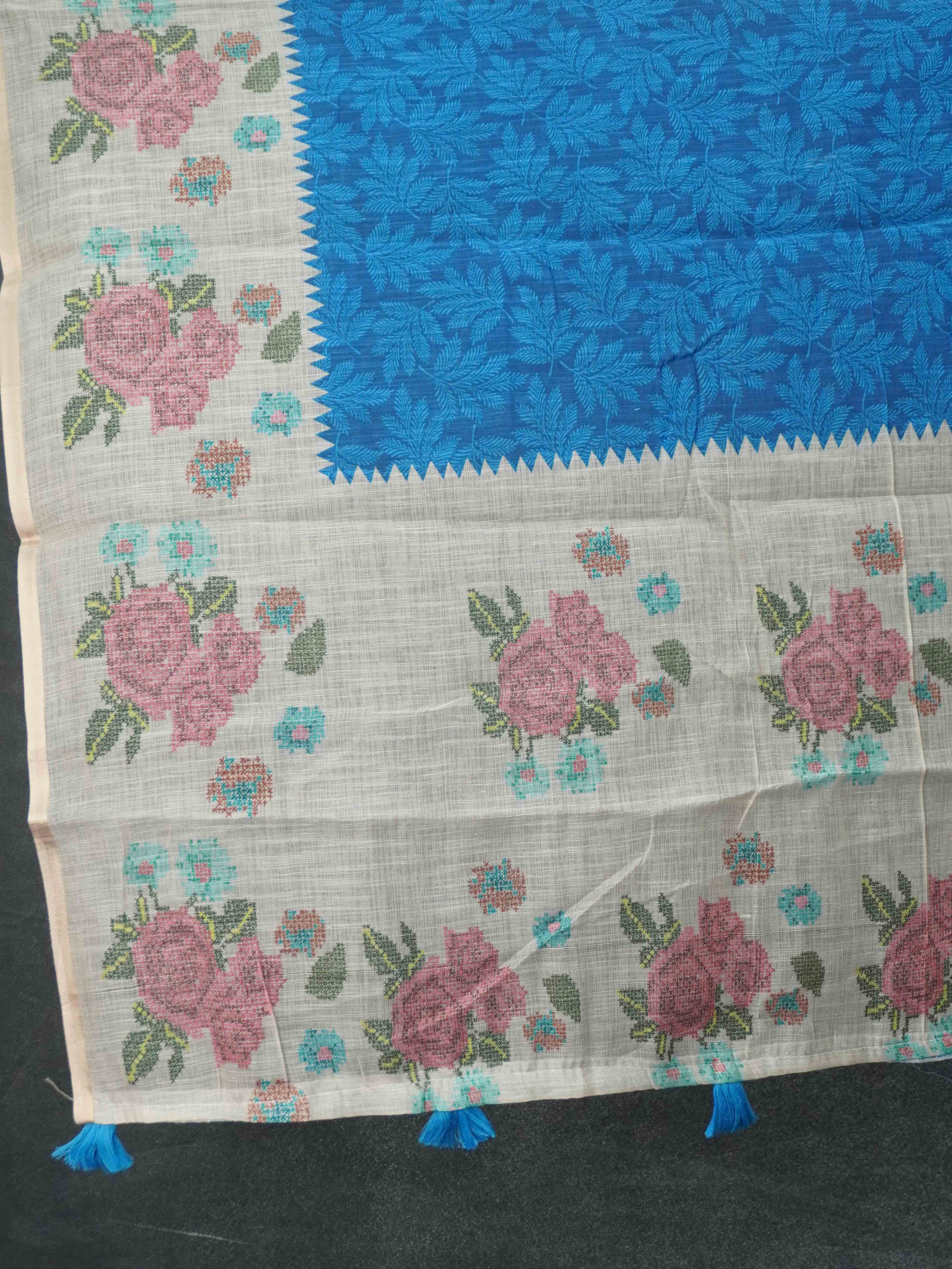 Linen Cotton Saree | TTDS3414