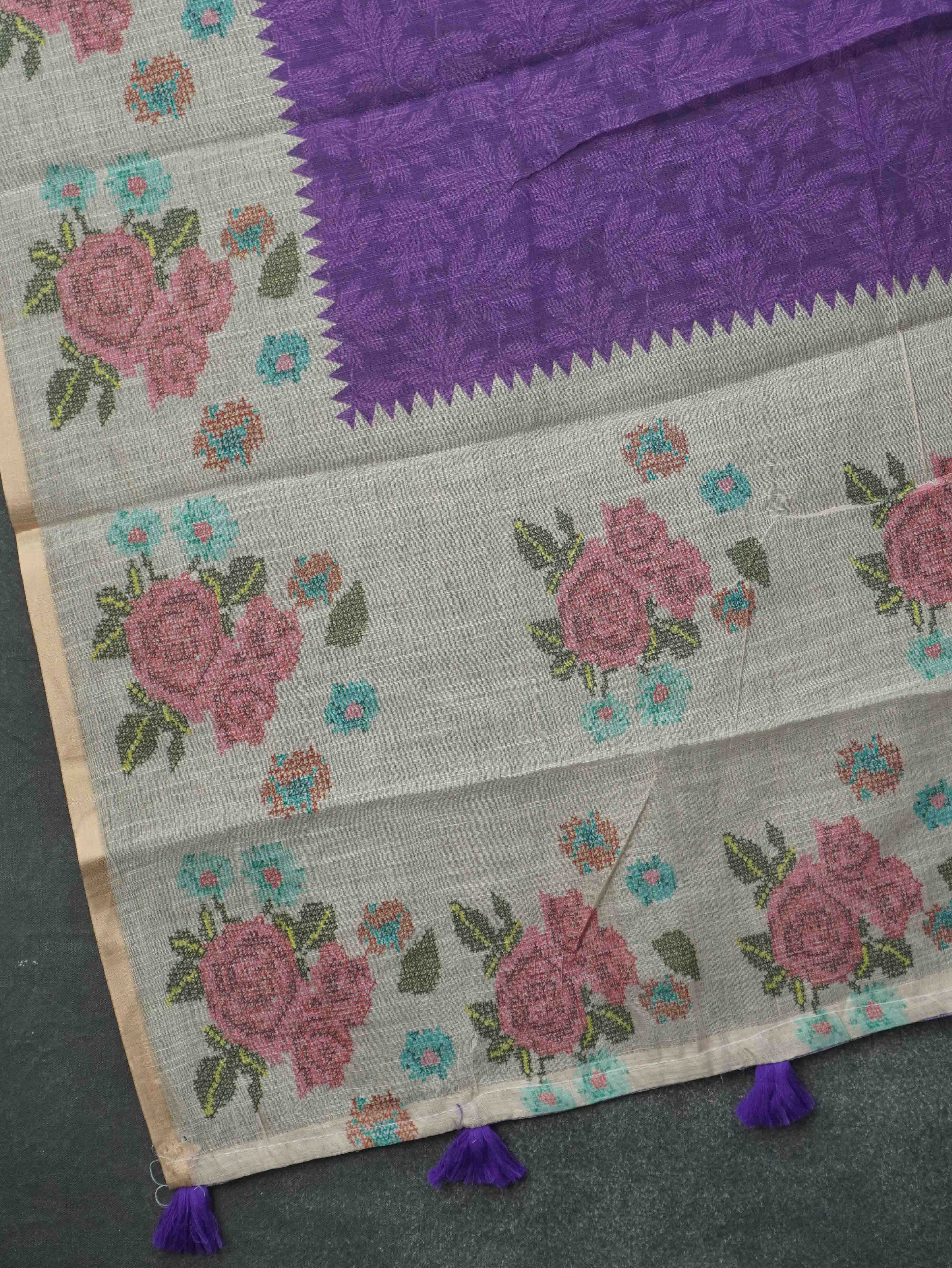 Linen Cotton Saree | TTDS3414