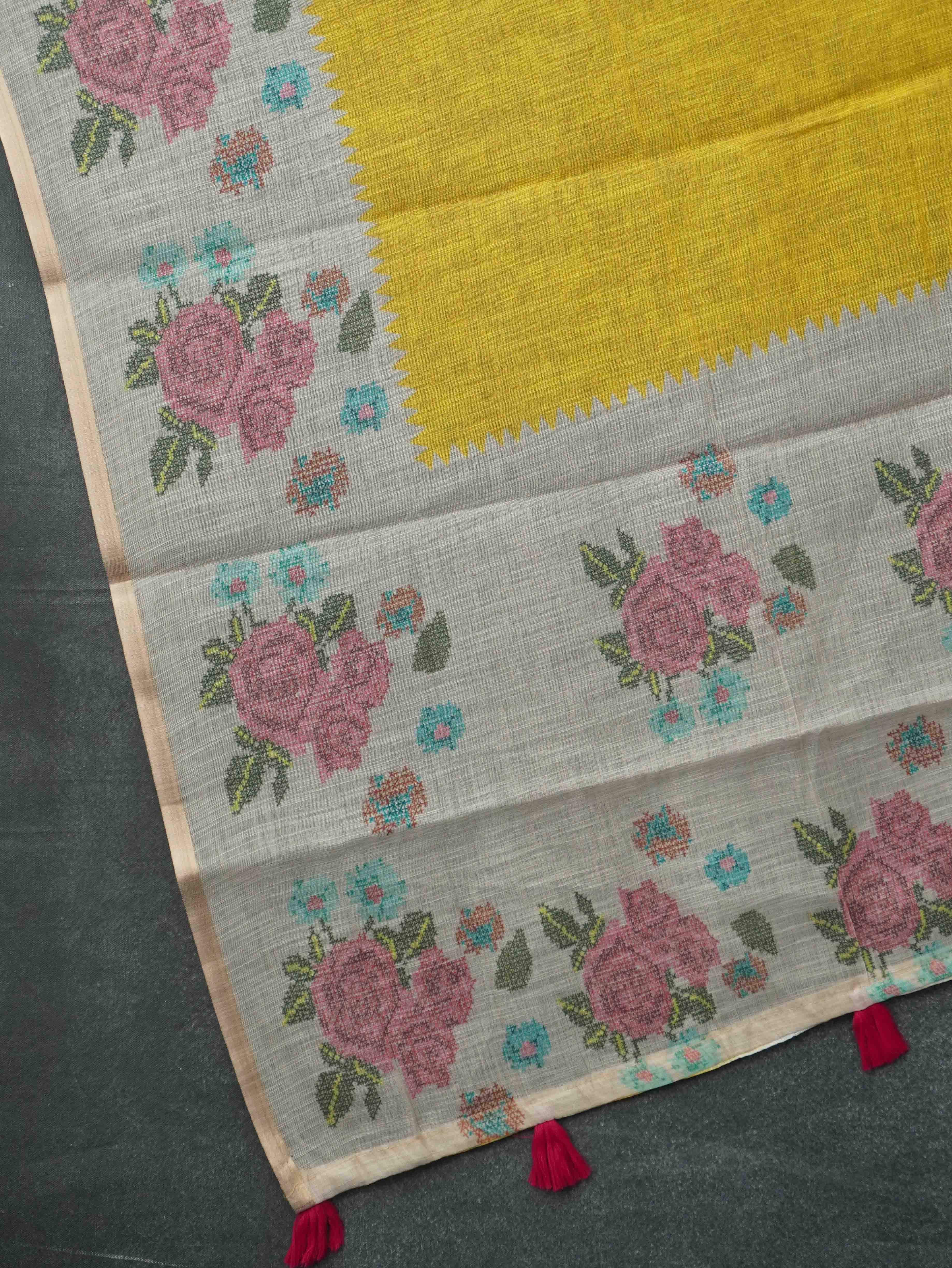 Linen Cotton Saree | TTDS3414