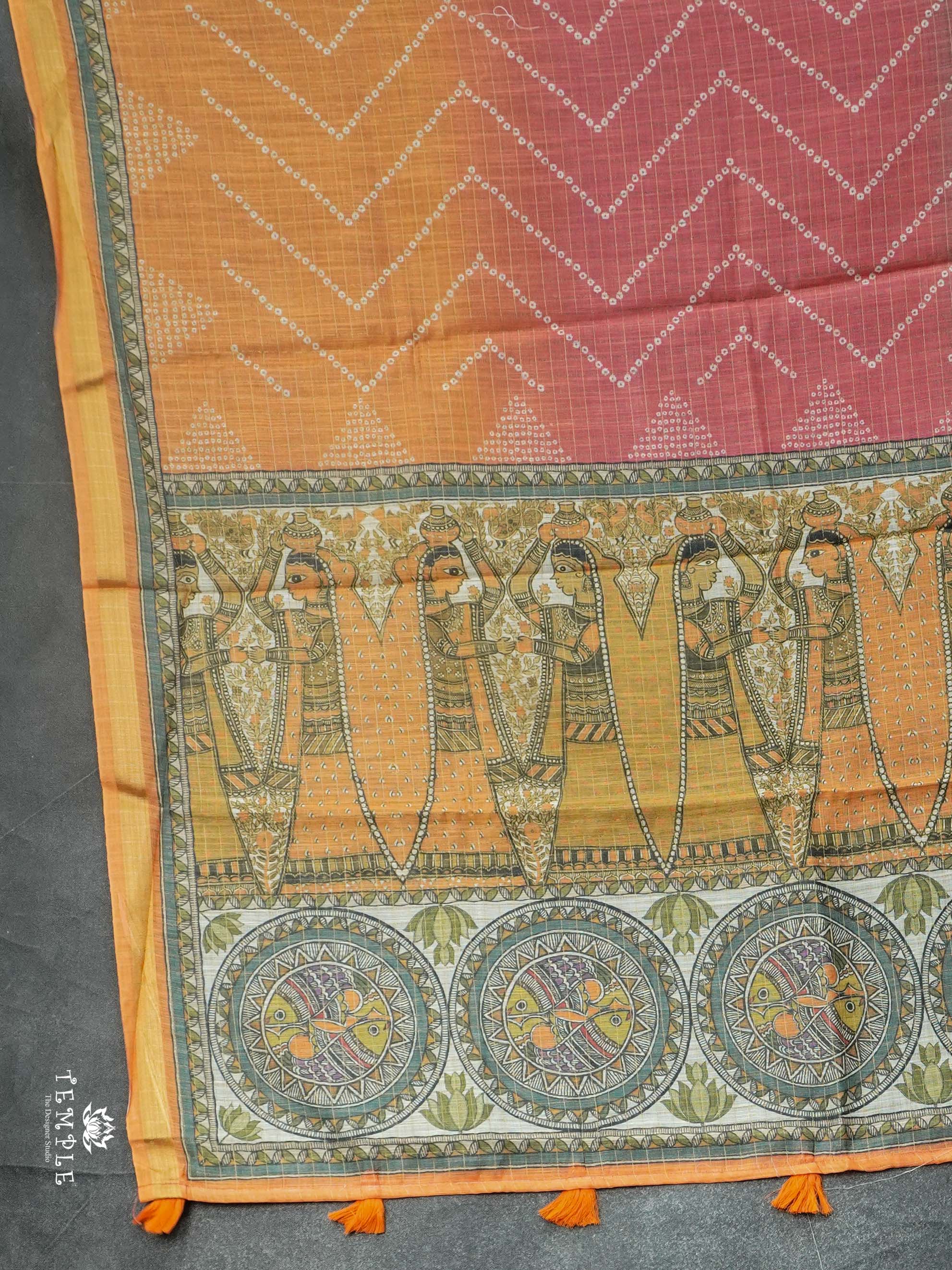 Chanderi Cotton Saree With Triple Shades | TTDS2505