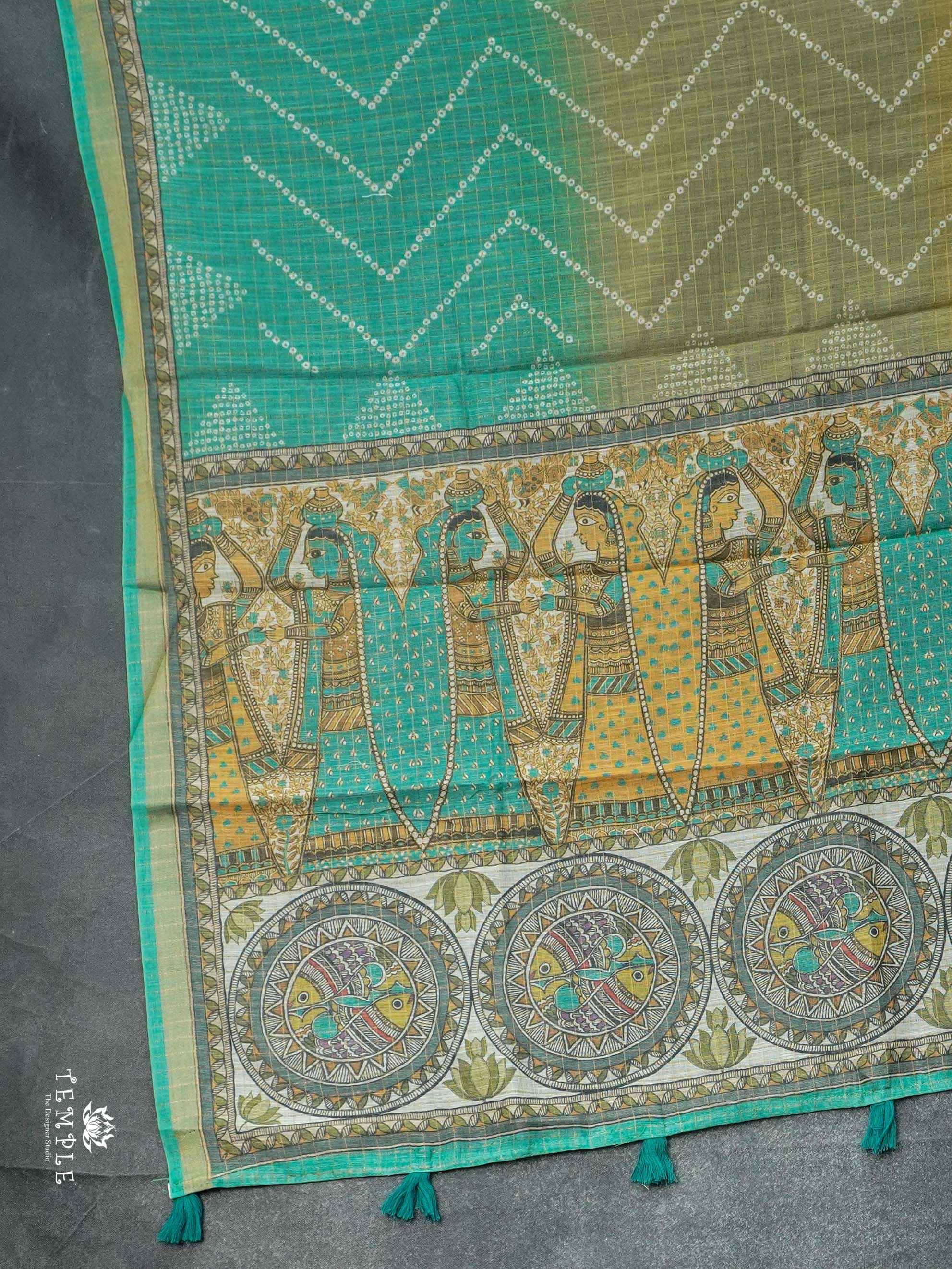 Chanderi Cotton Saree With Triple Shades | TTDS2505