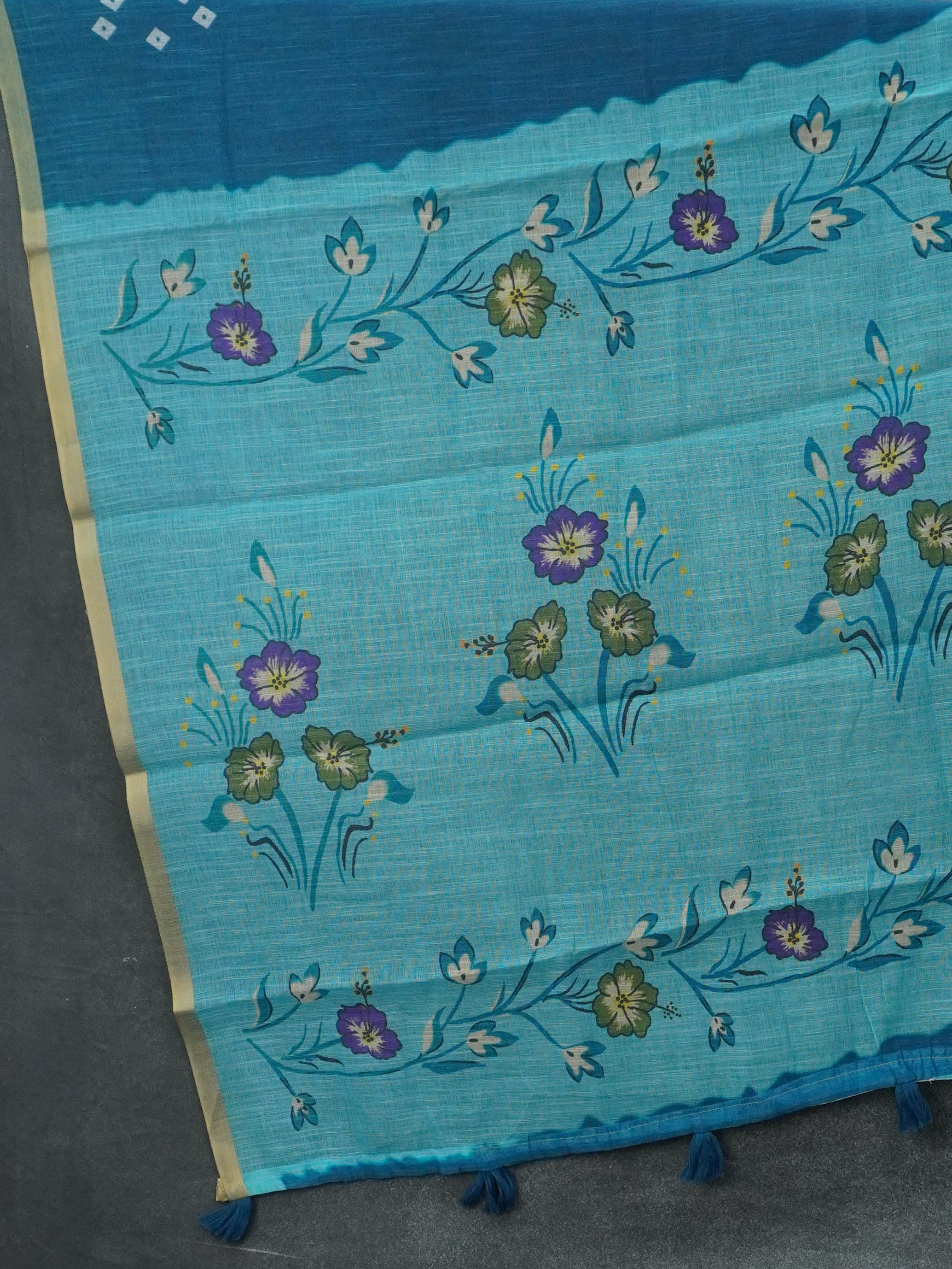 Linen Cotton Saree | TTDS3411