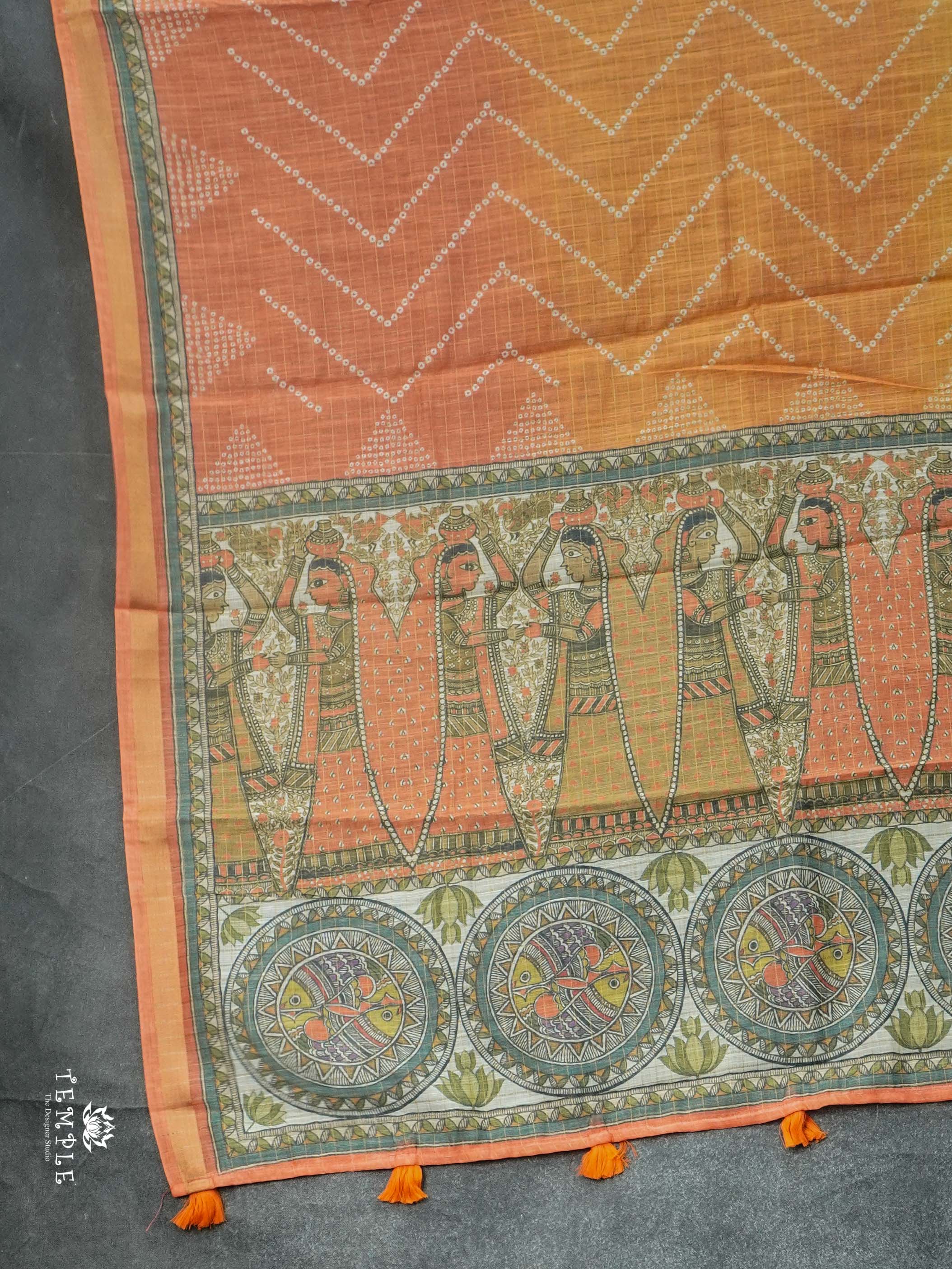 Chanderi Cotton Saree With Triple Shades | TTDS2505
