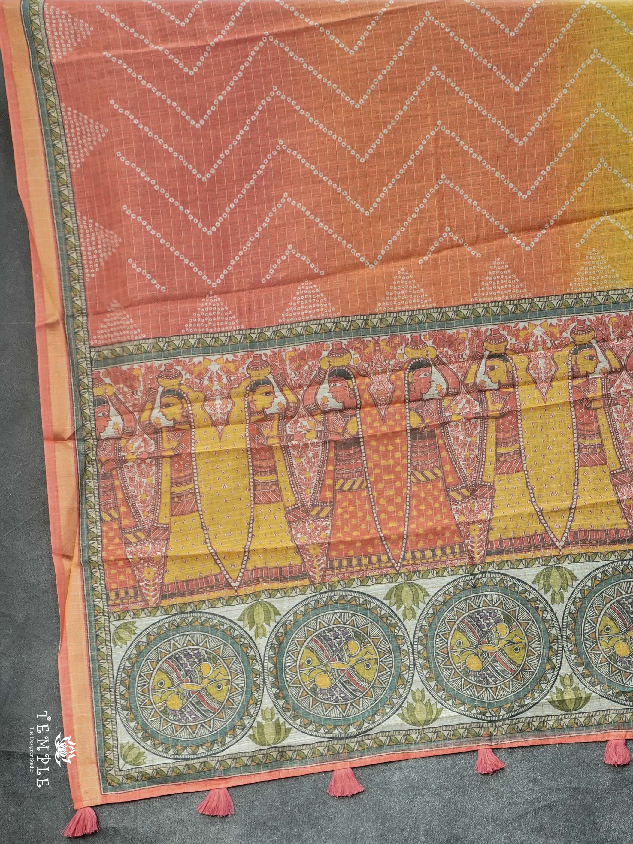 Chanderi Cotton Saree With Triple Shades | TTDS2505