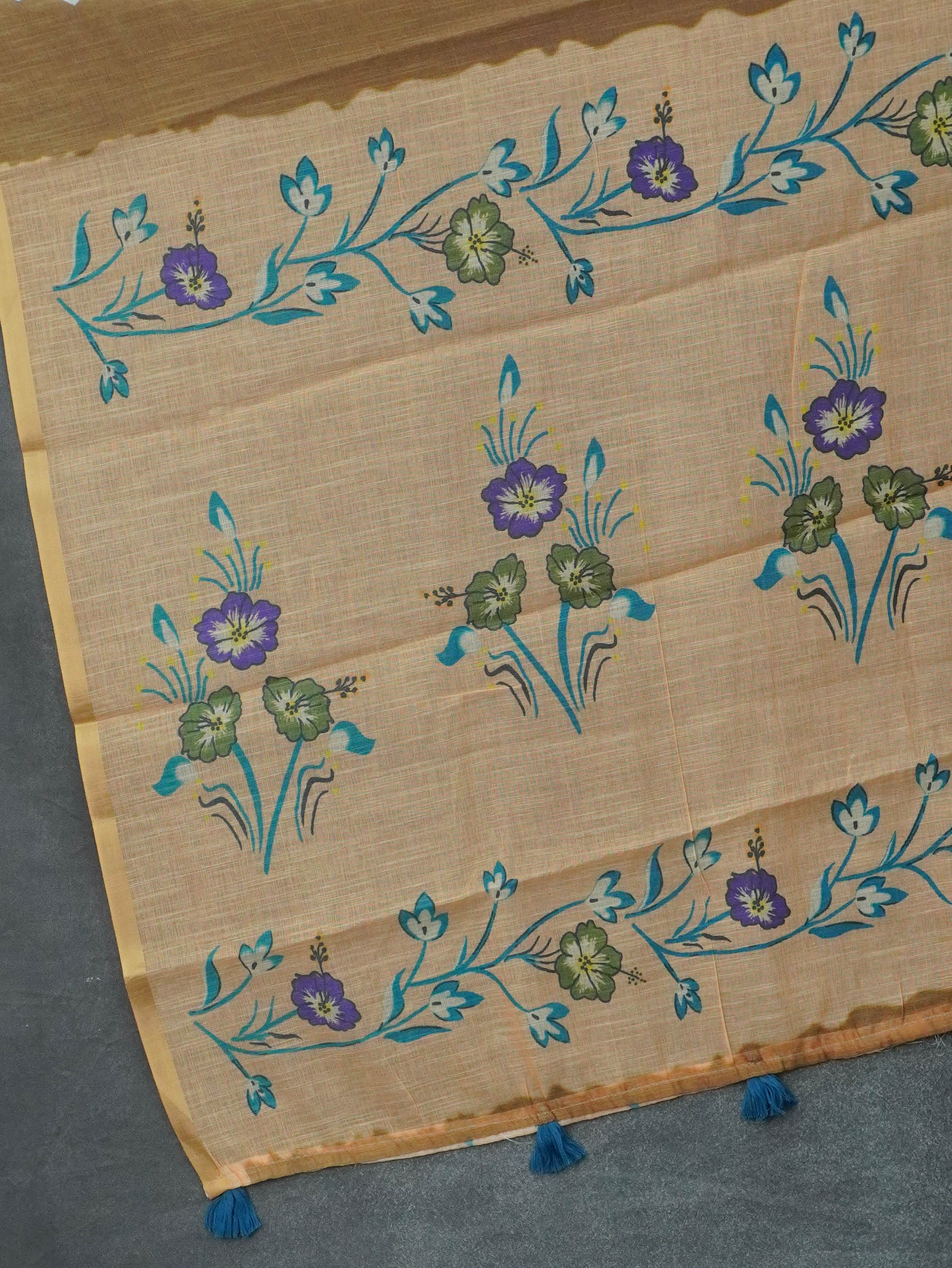 Linen Cotton Saree | TTDS3411
