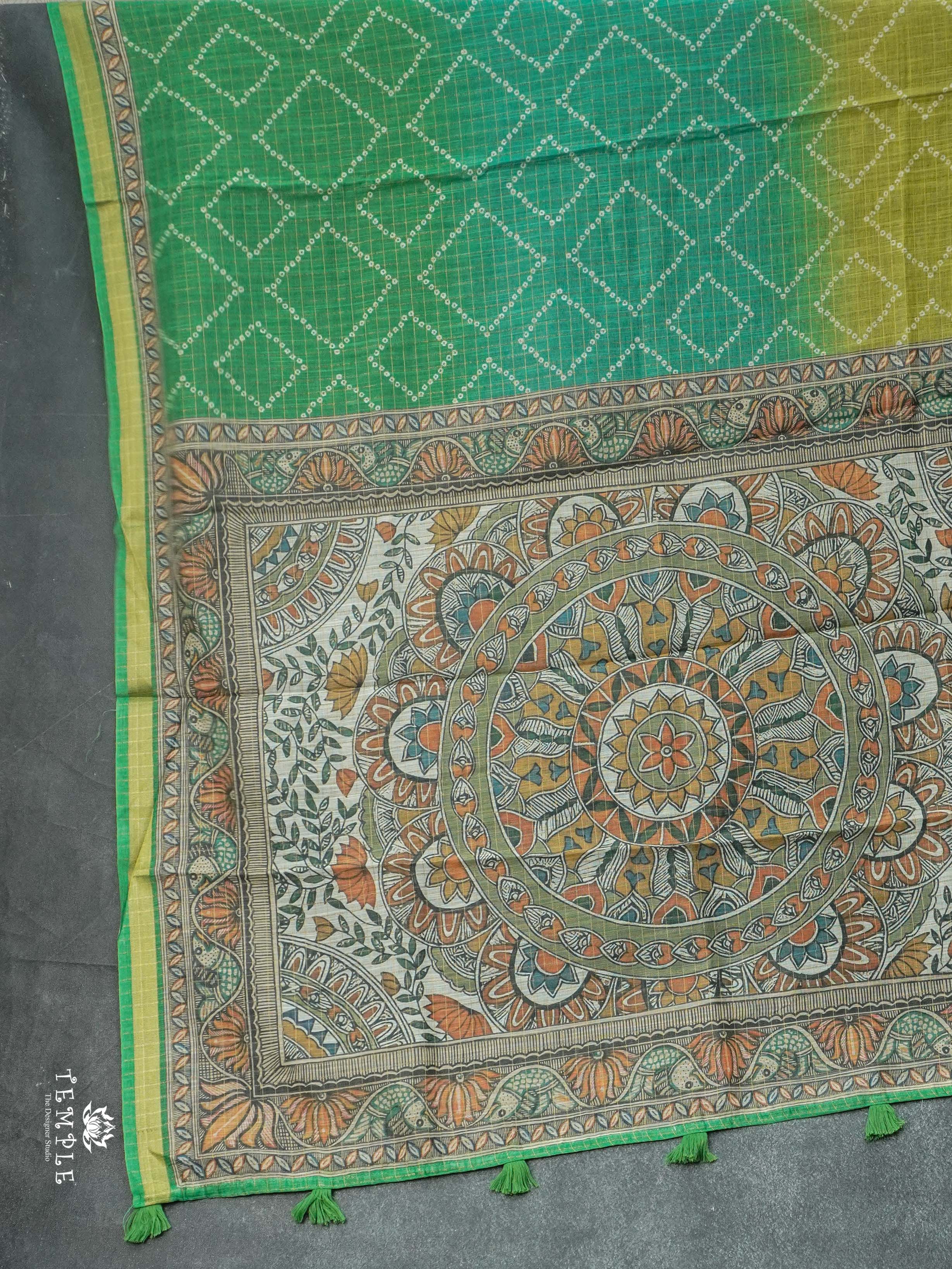 Chanderi Cotton Saree With Triple Shades | TTDS2504