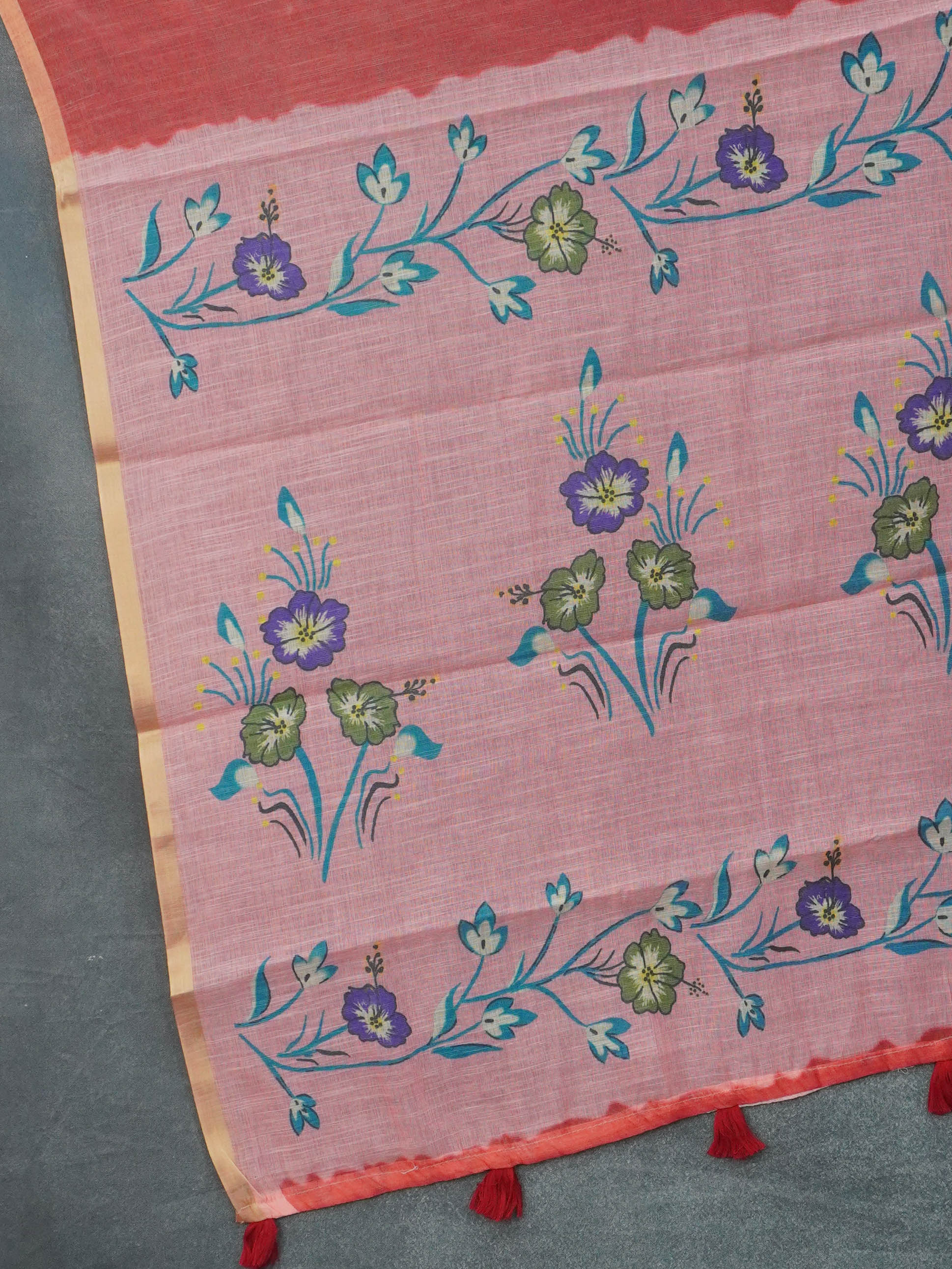 Linen Cotton Saree | TTDS3411