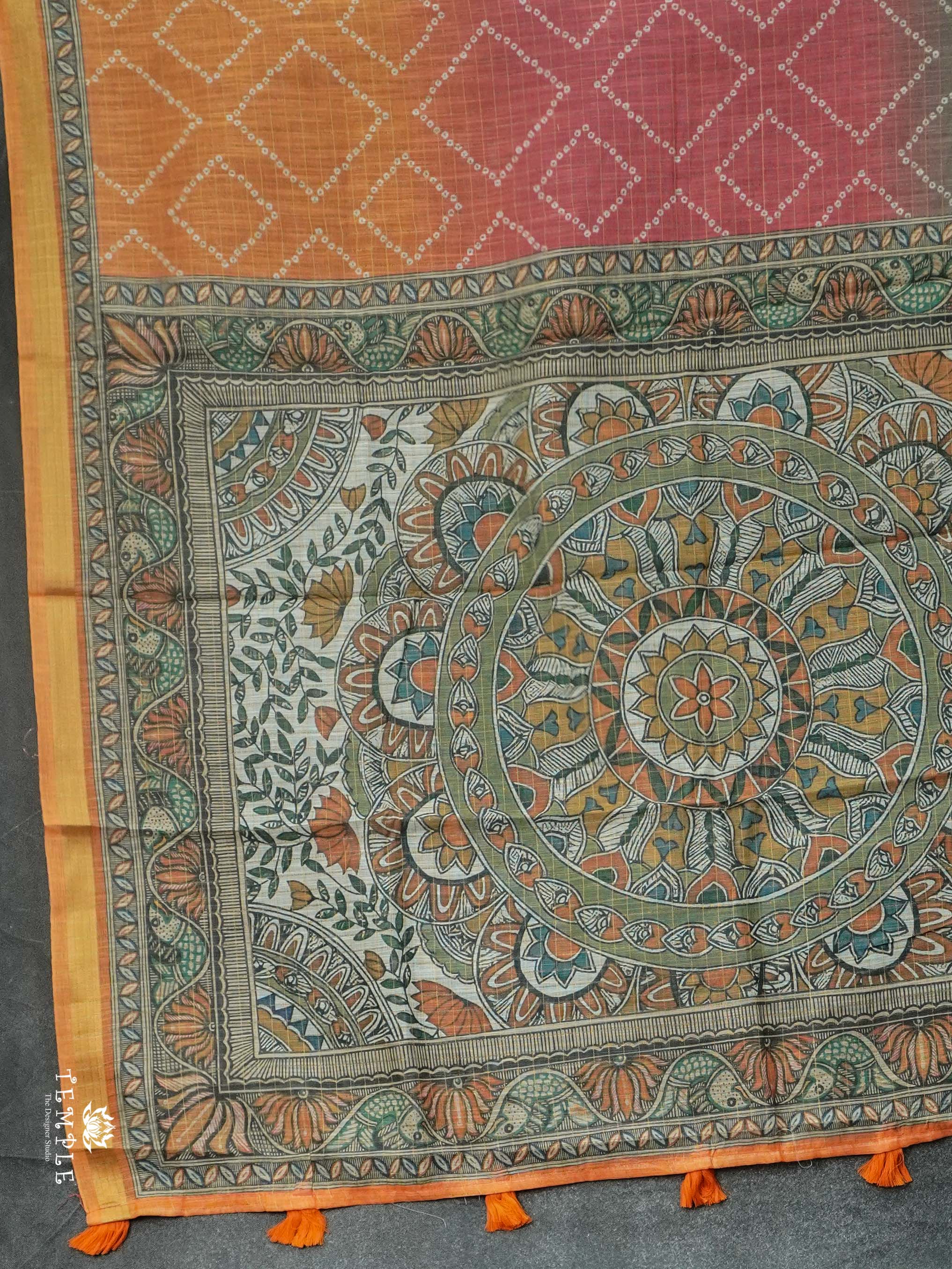 Chanderi Cotton Saree With Triple Shades | TTDS2504