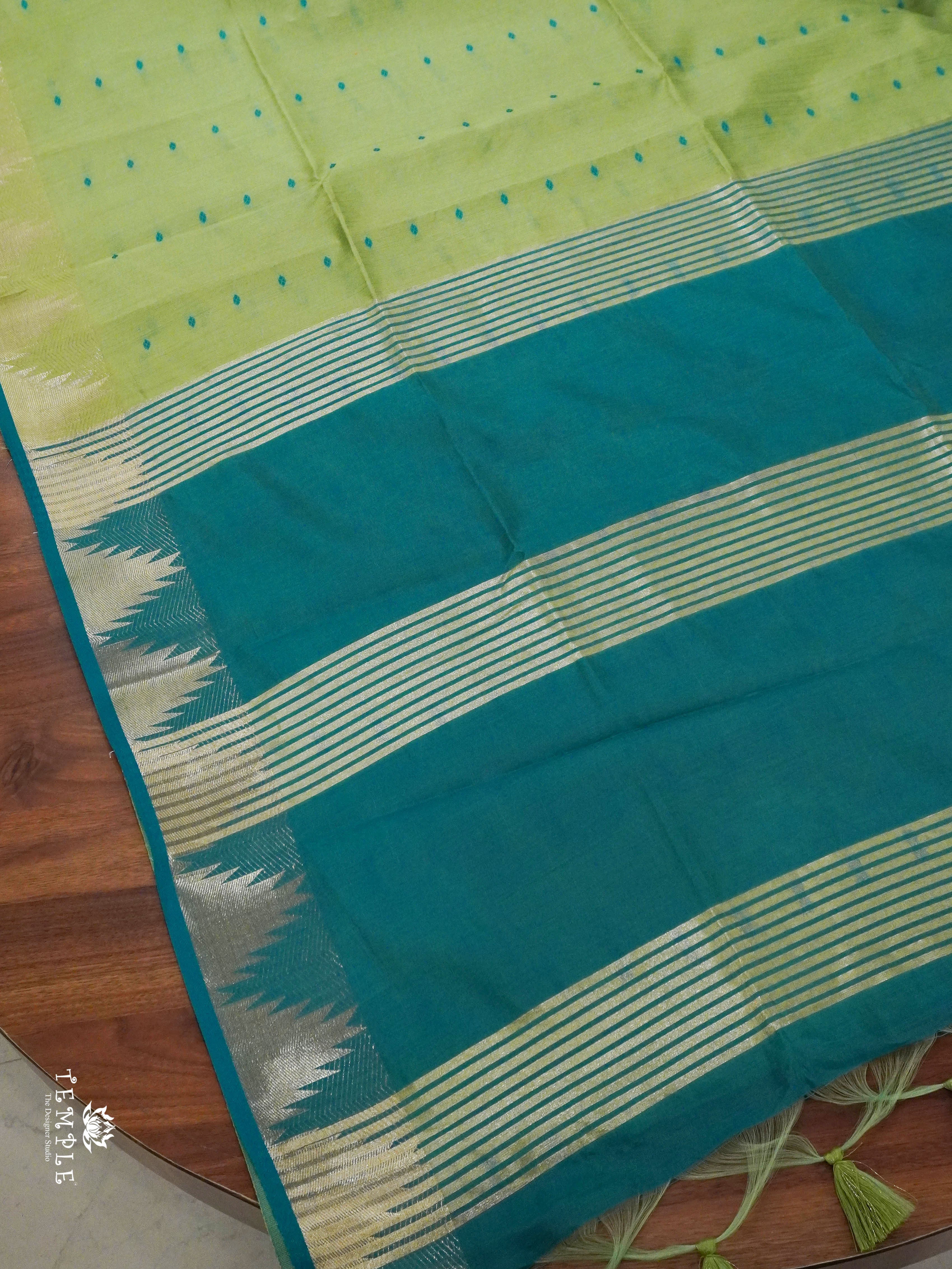 Semi Raw Silk Saree with Temple Border | TTDS1521 | Merry Deals | PRE BOOKING