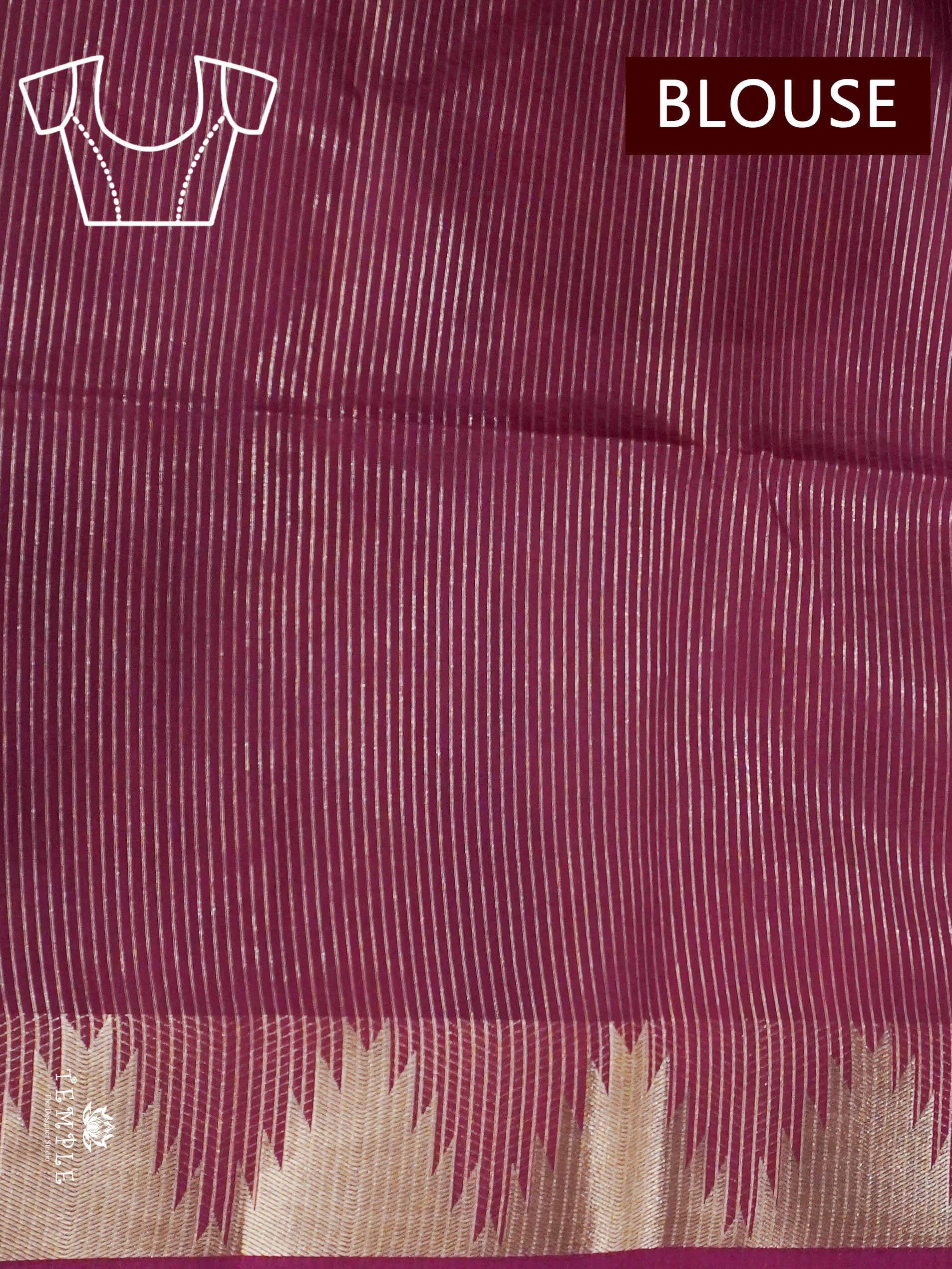 Semi Raw Silk Saree with Temple Border | TTDS1521 | Merry Deals | PRE BOOKING