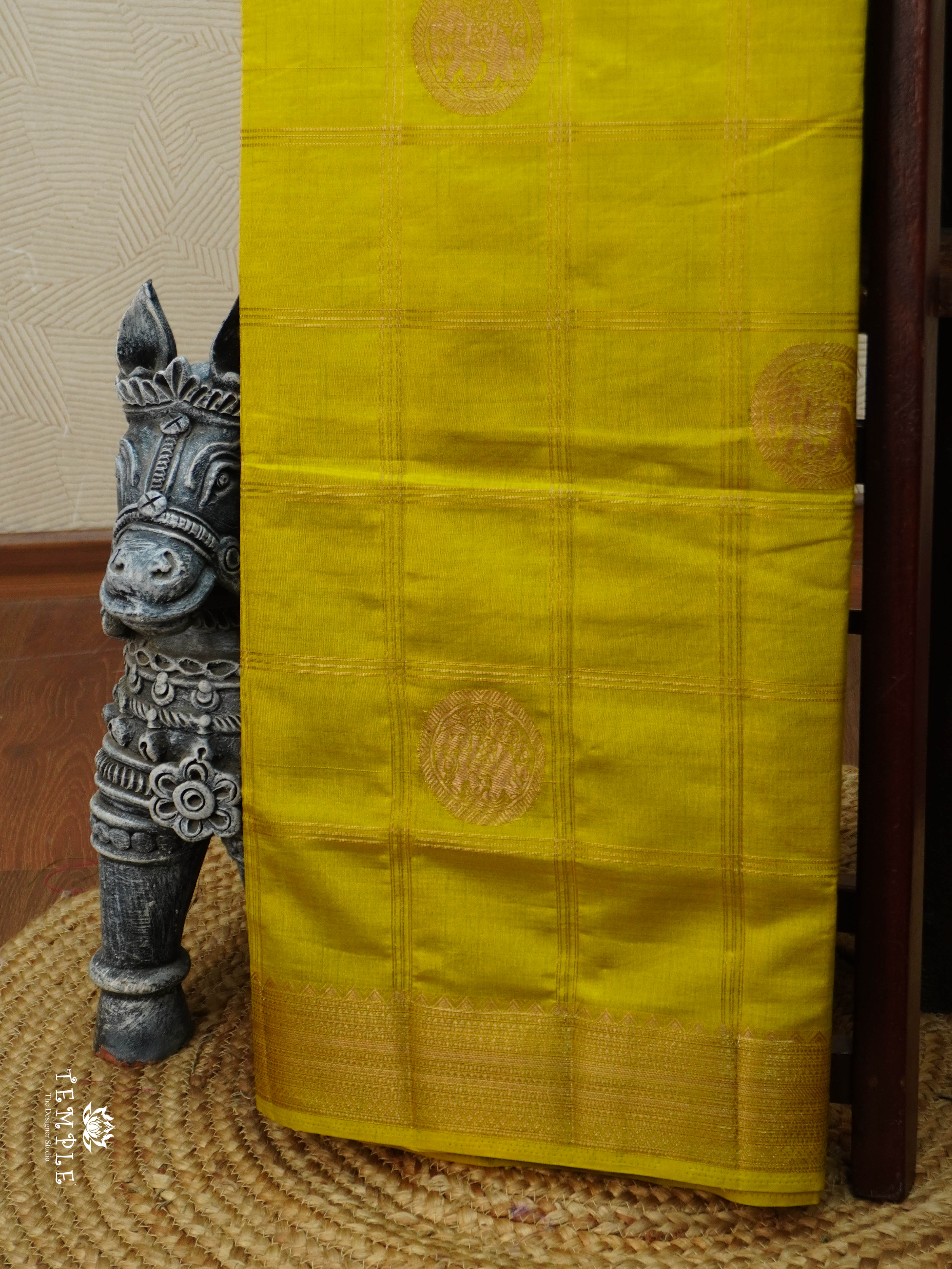 Vintage Kanchipuram Sarees(Lemon Yellow) | TTDS2933
