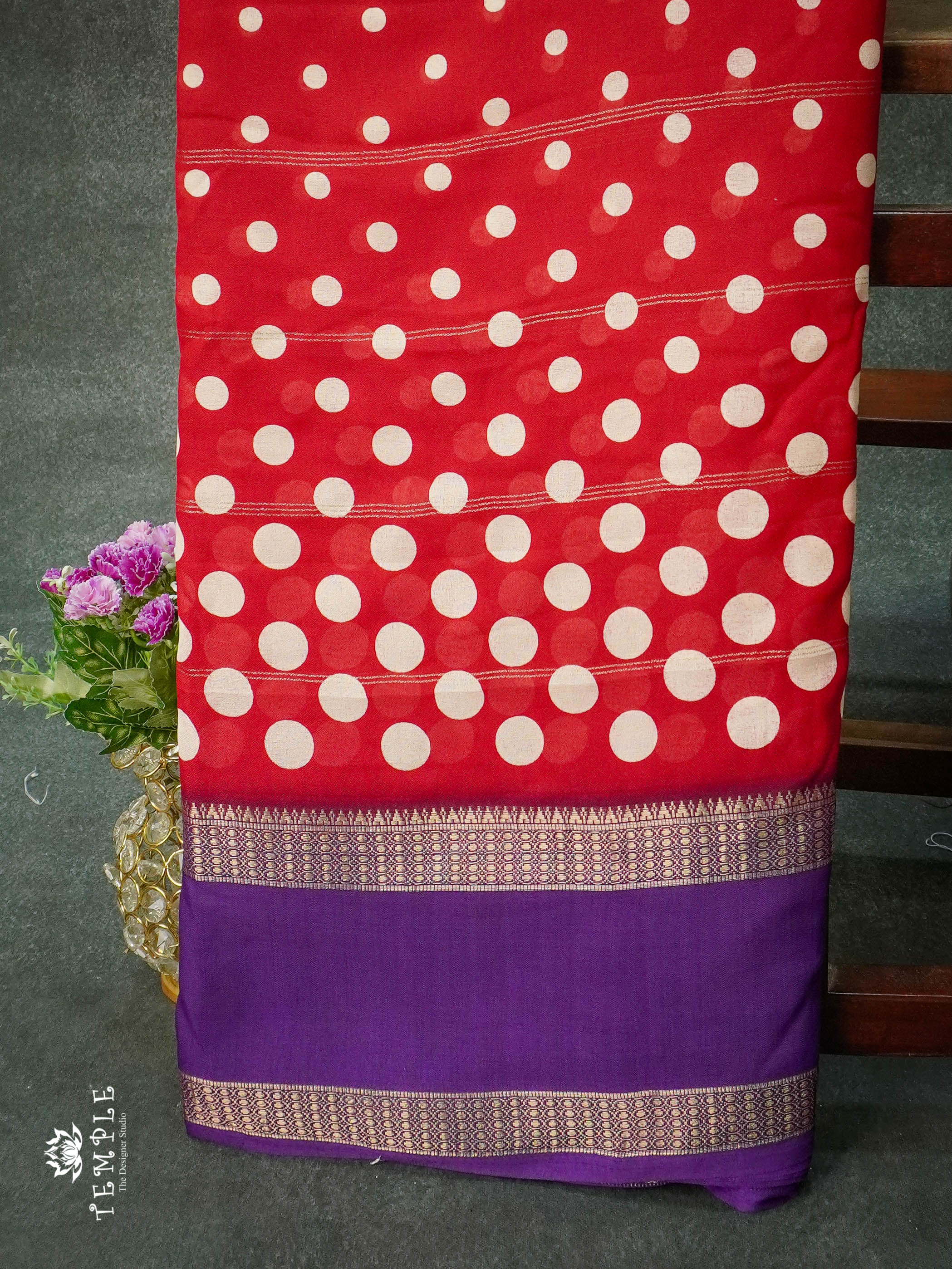 Georgette Saree with Polka Dots | TTDS1119