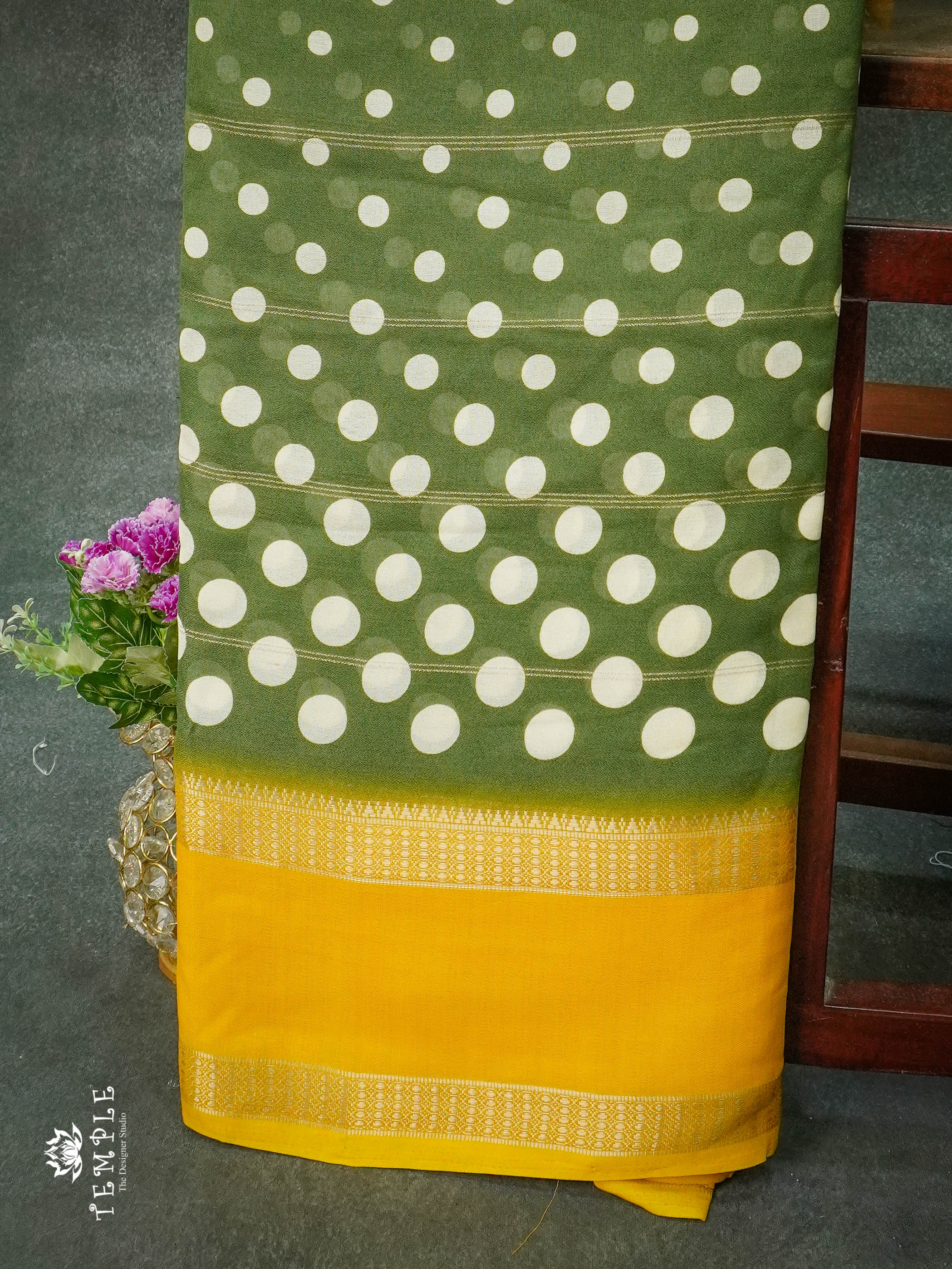 Georgette Saree with Polka Dots | TTDS1119