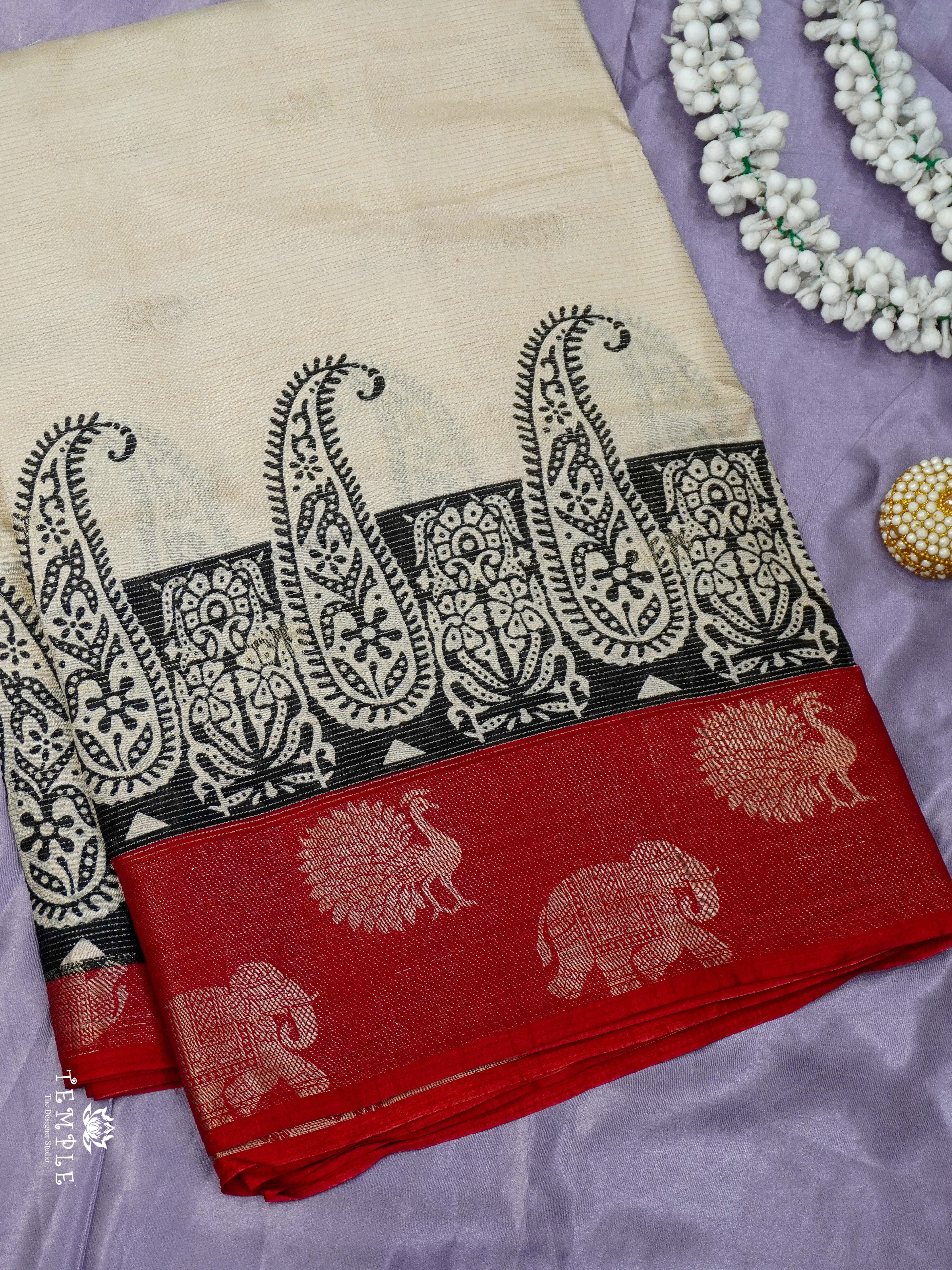 Printed Viscose Silk Saree | TTDS2493
