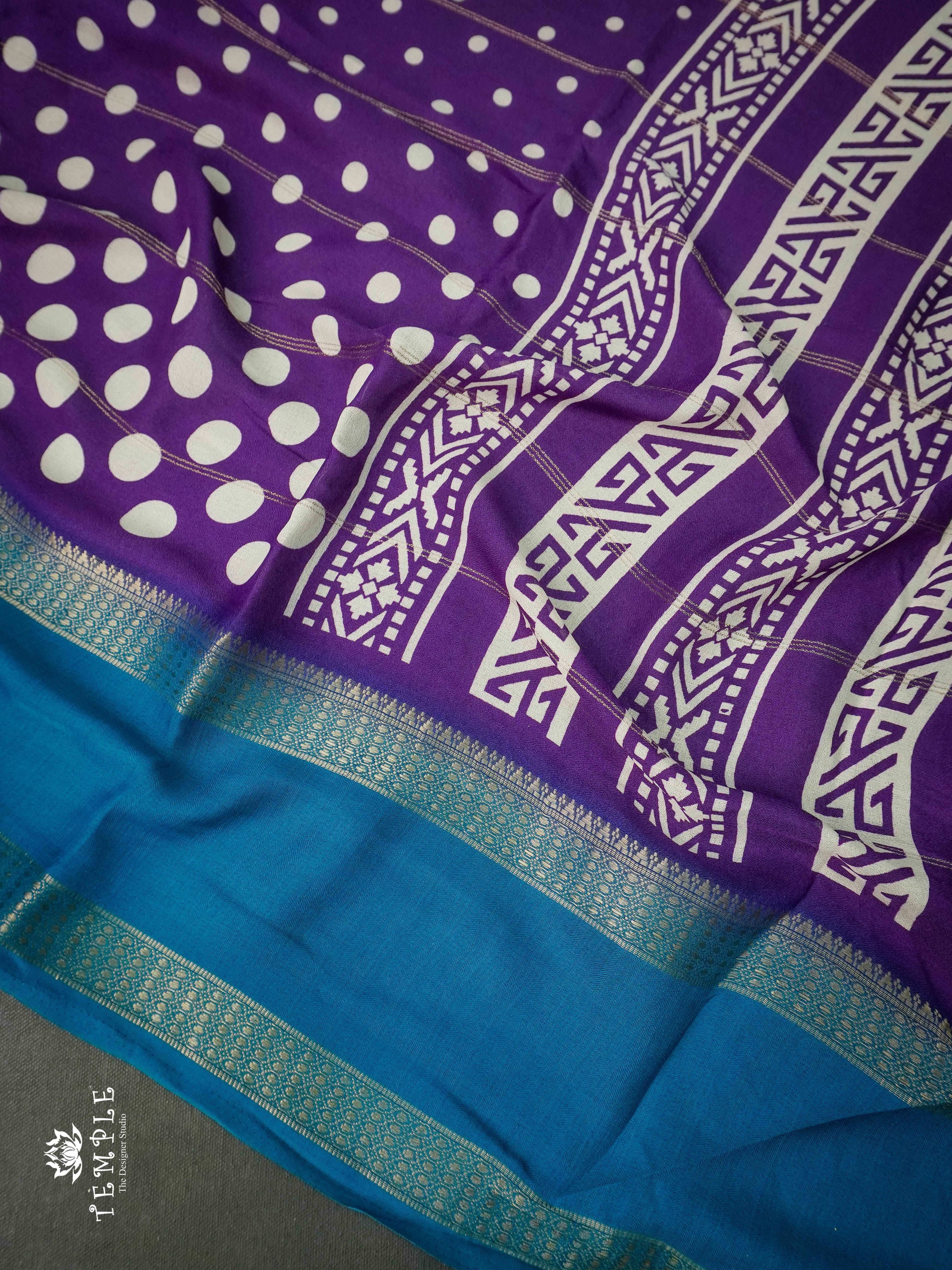 Georgette Saree with Polka Dots | TTDS1119