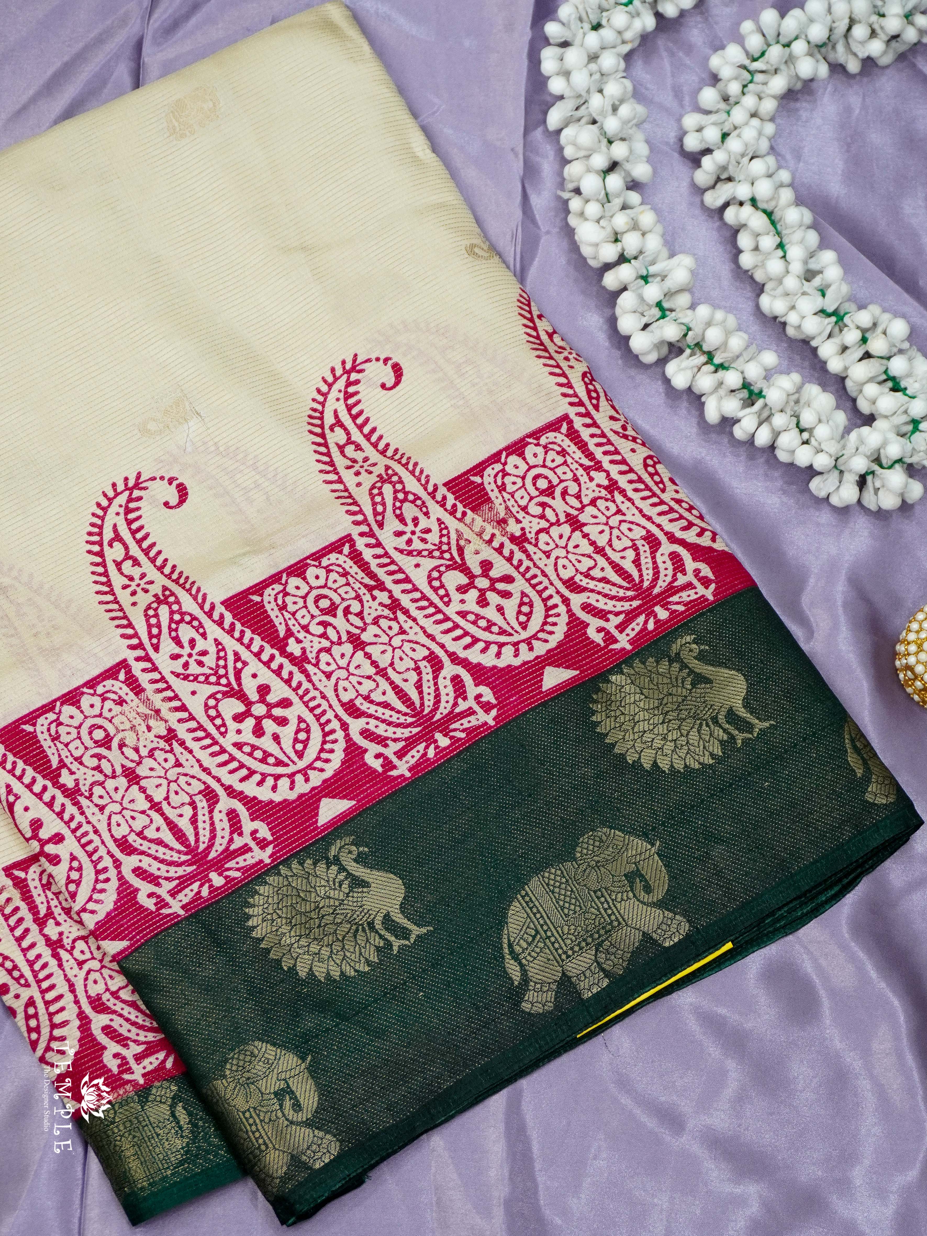 Printed Viscose Silk Saree | TTDS2493