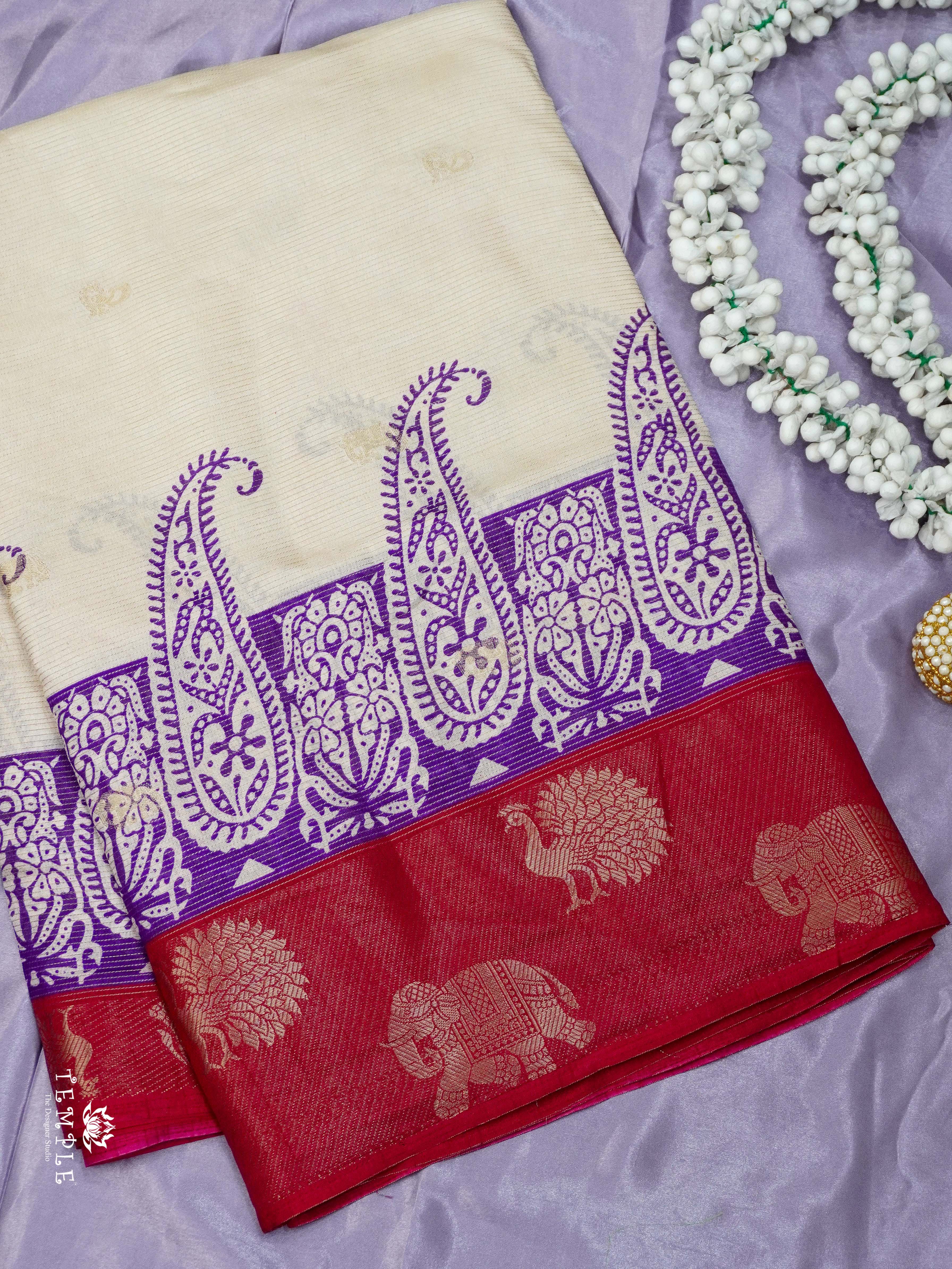Printed Viscose Silk Saree | TTDS2493
