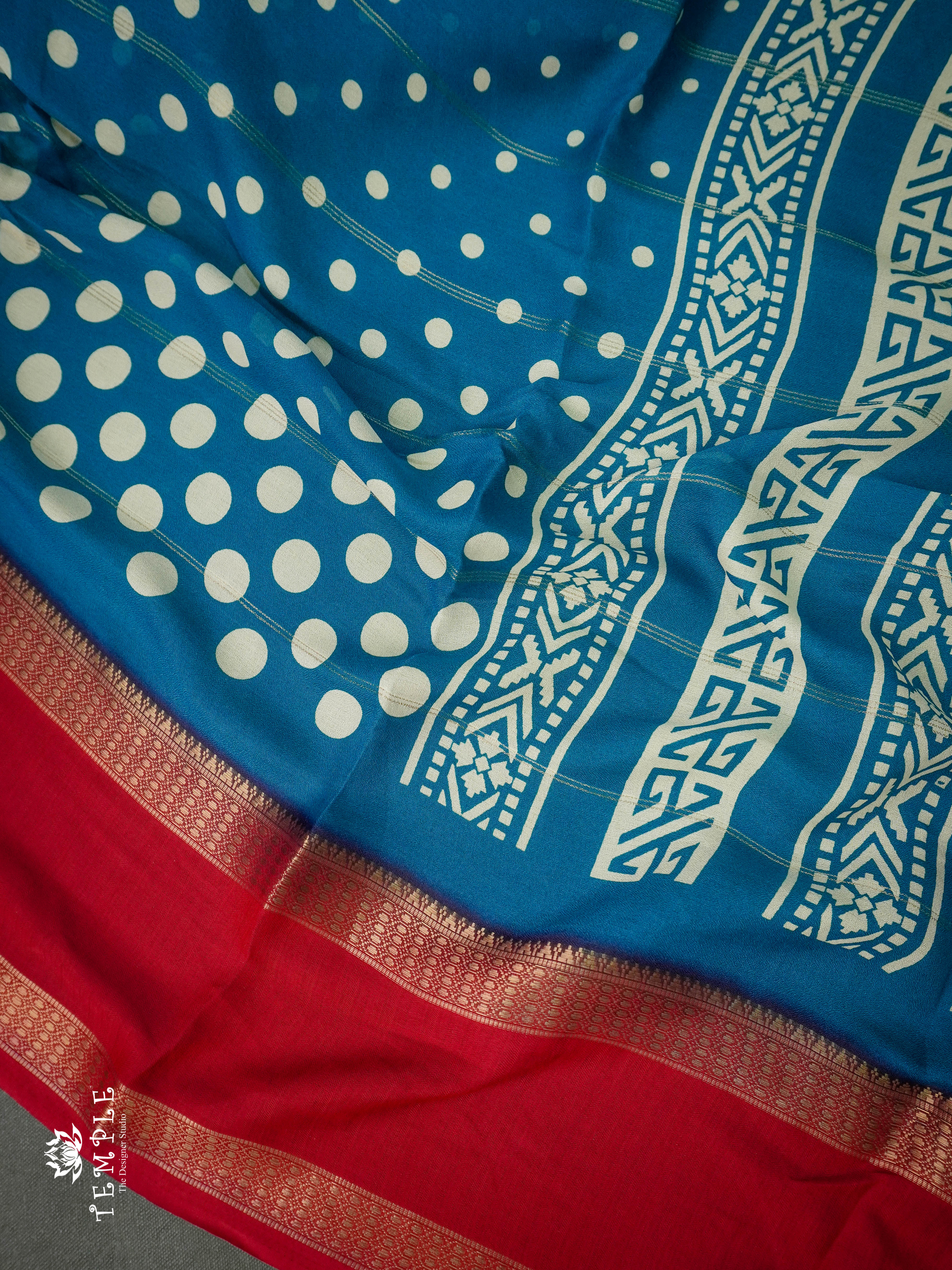 Georgette Saree with Polka Dots | TTDS1119