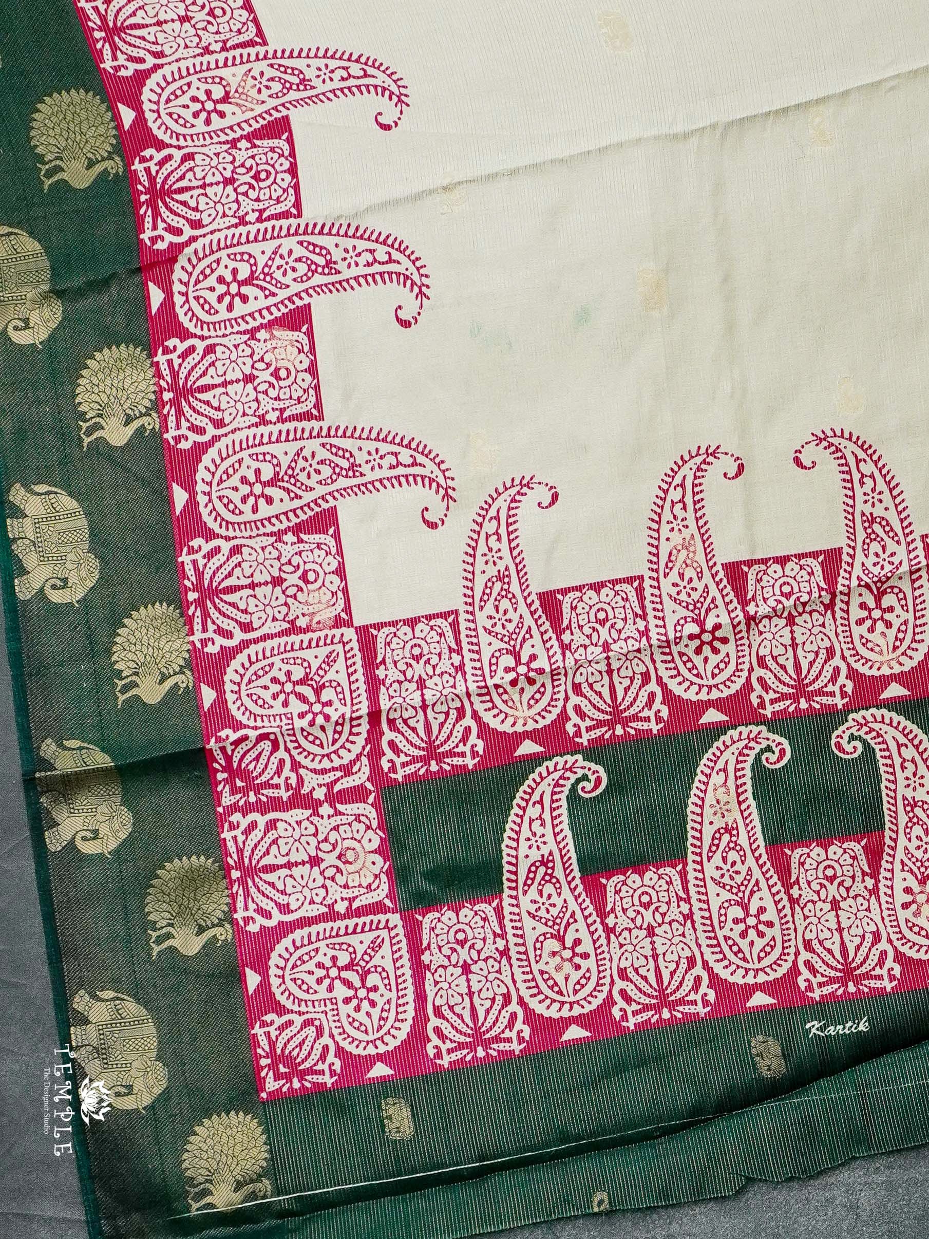 Printed Viscose Silk Saree | TTDS2493