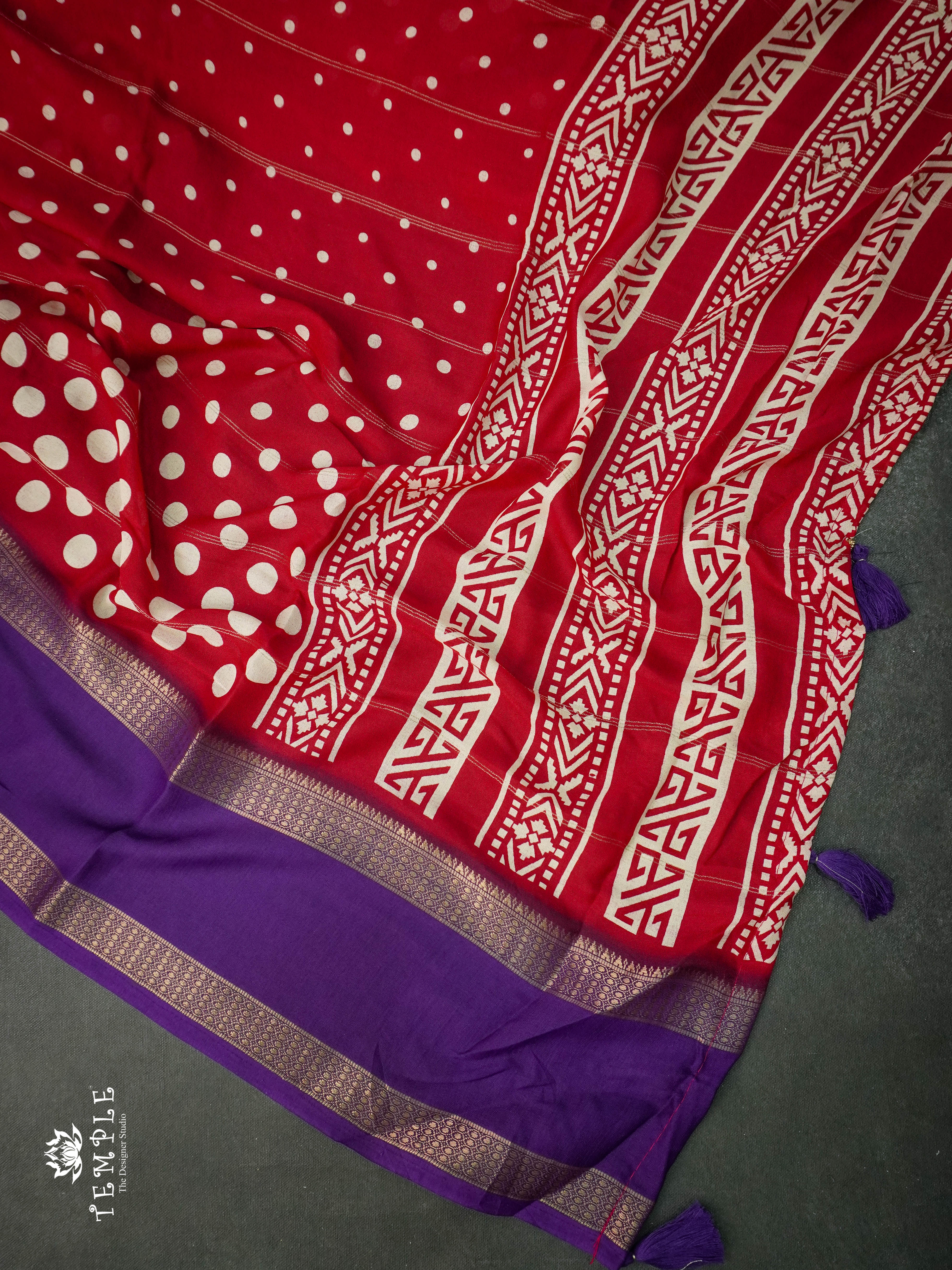 Georgette Saree with Polka Dots | TTDS1119