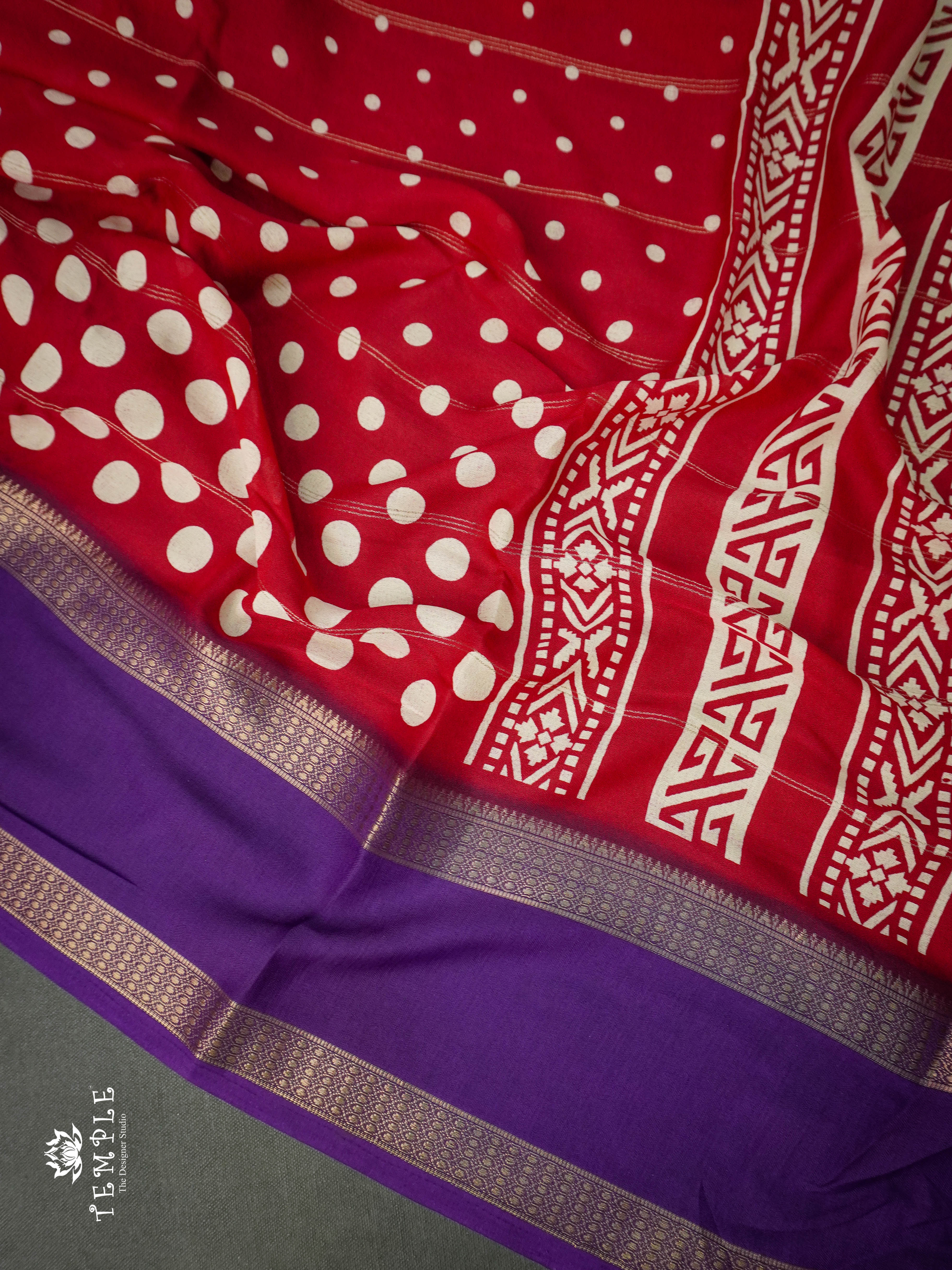 Georgette Saree with Polka Dots | TTDS1119