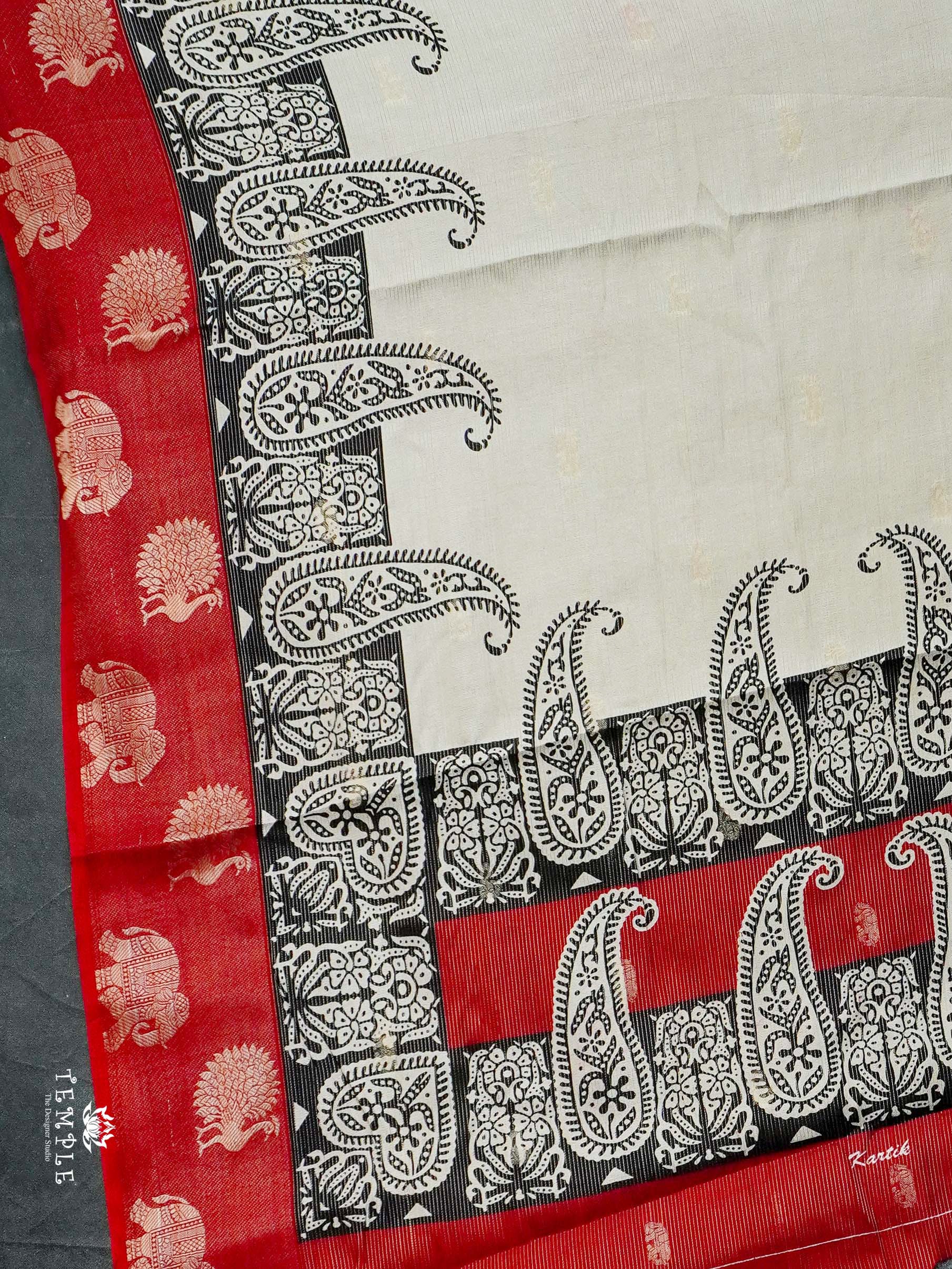 Printed Viscose Silk Saree | TTDS2493
