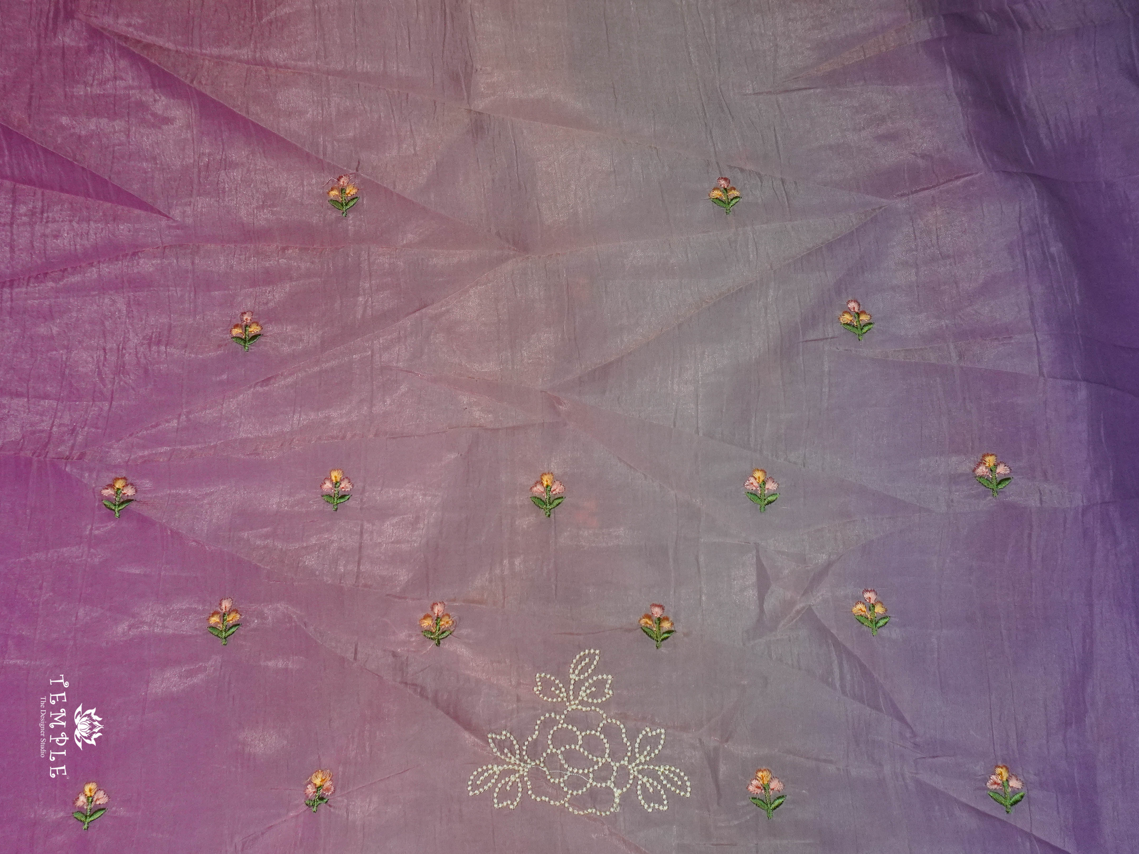 Cocktail saree with 3D Colour (Lavender) | TTDS1518 | Merry Deals | PRE BOOKING