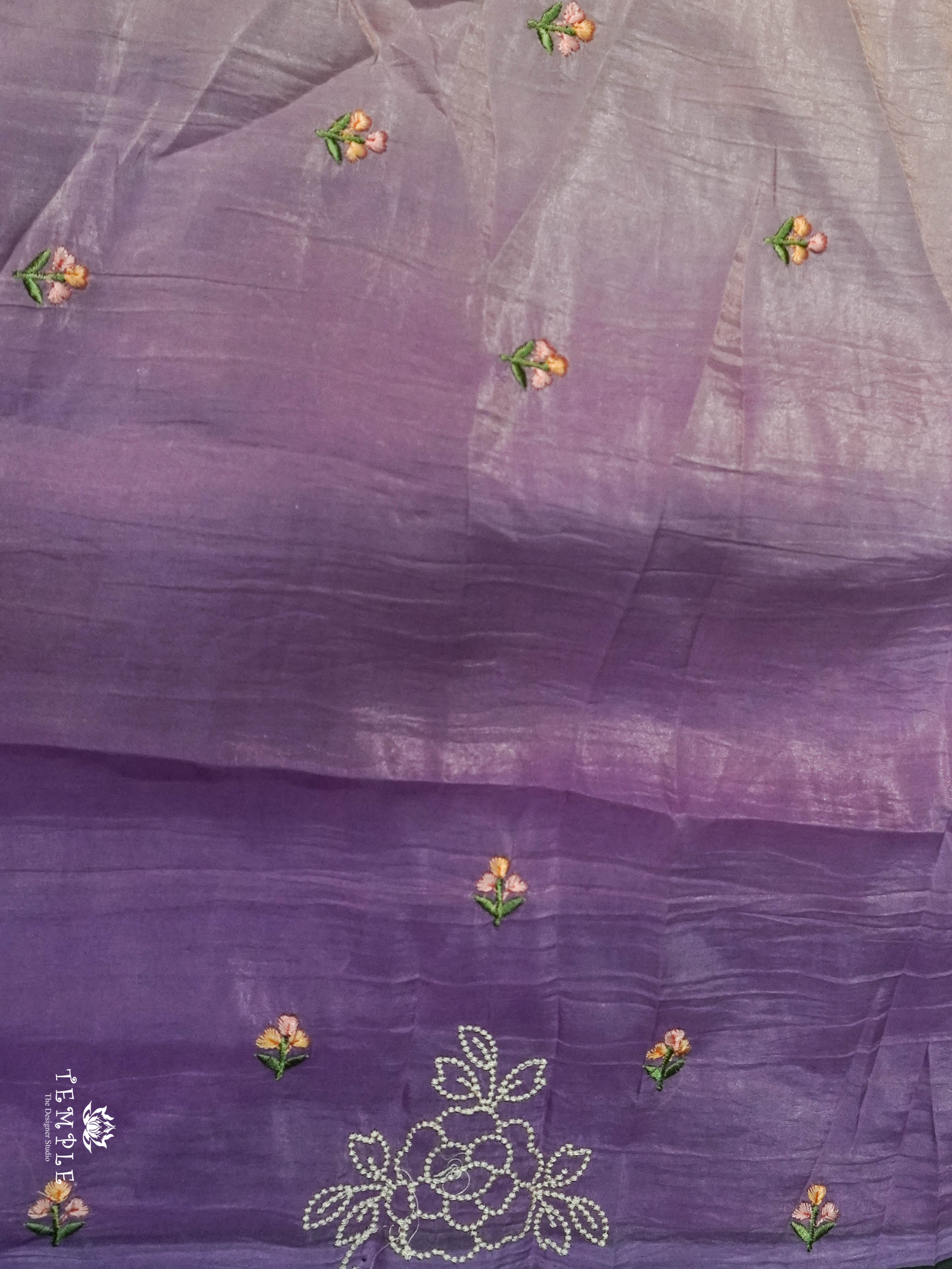 Cocktail saree with 3D Colour (Lavender) | TTDS1518 | Merry Deals | PRE BOOKING