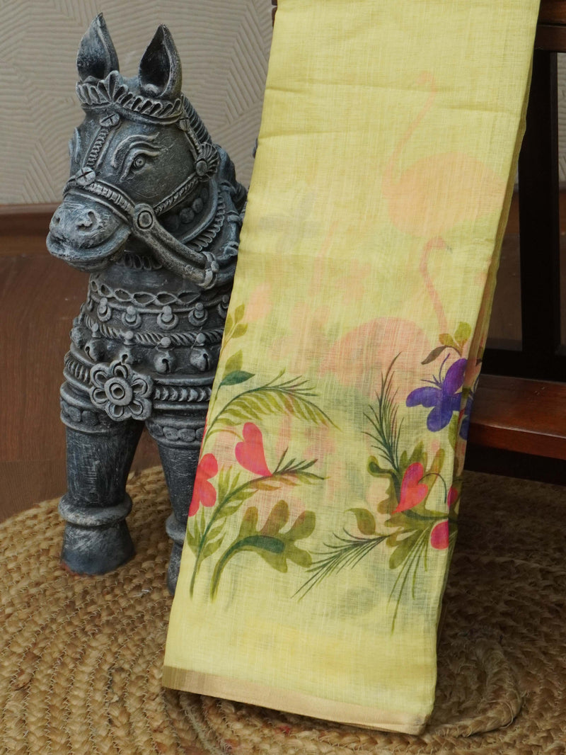 Linen Cotton Saree | TTDS3420