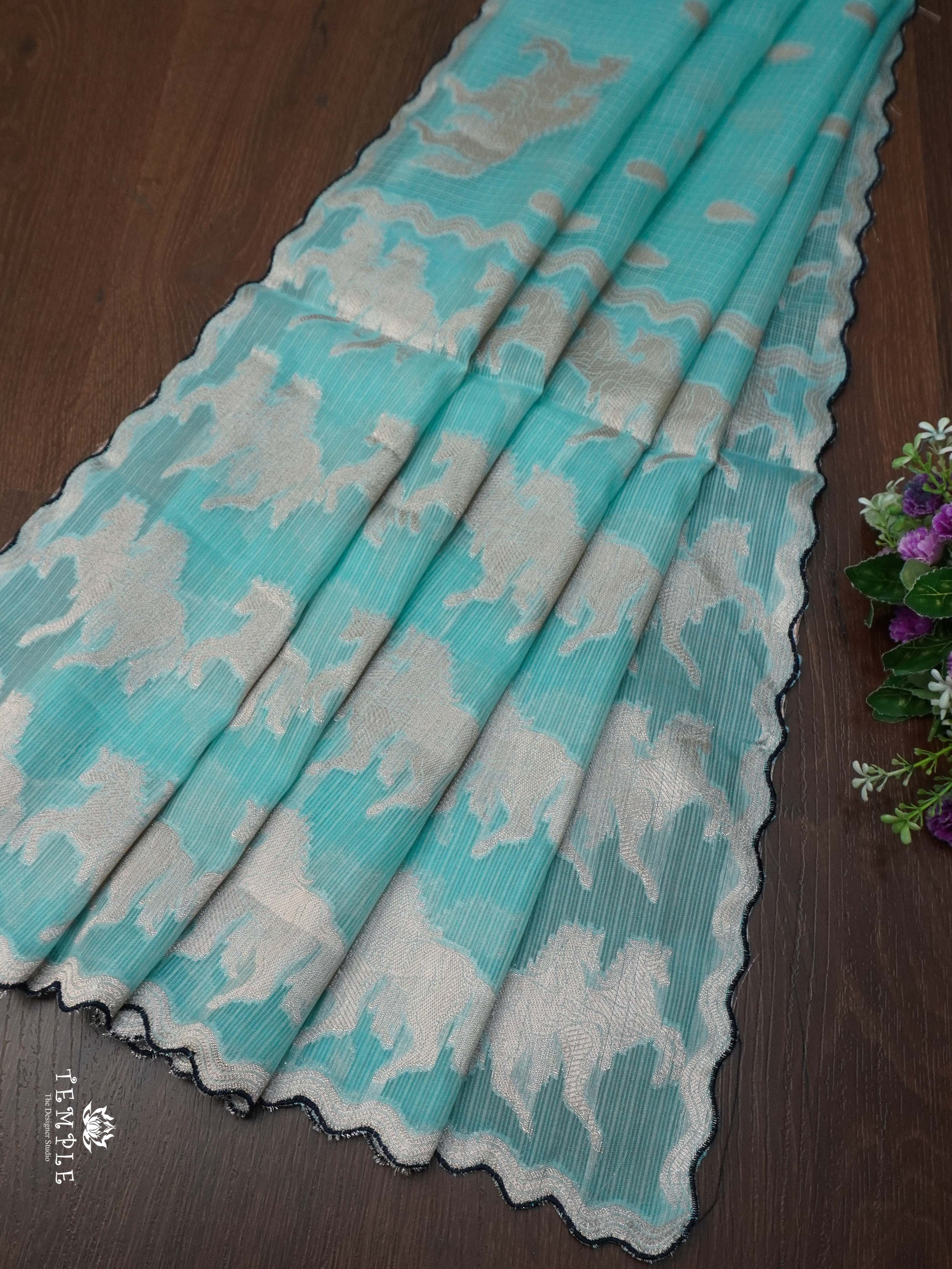 Zari Kota Saree With Scallop Finishing | TTDS2039