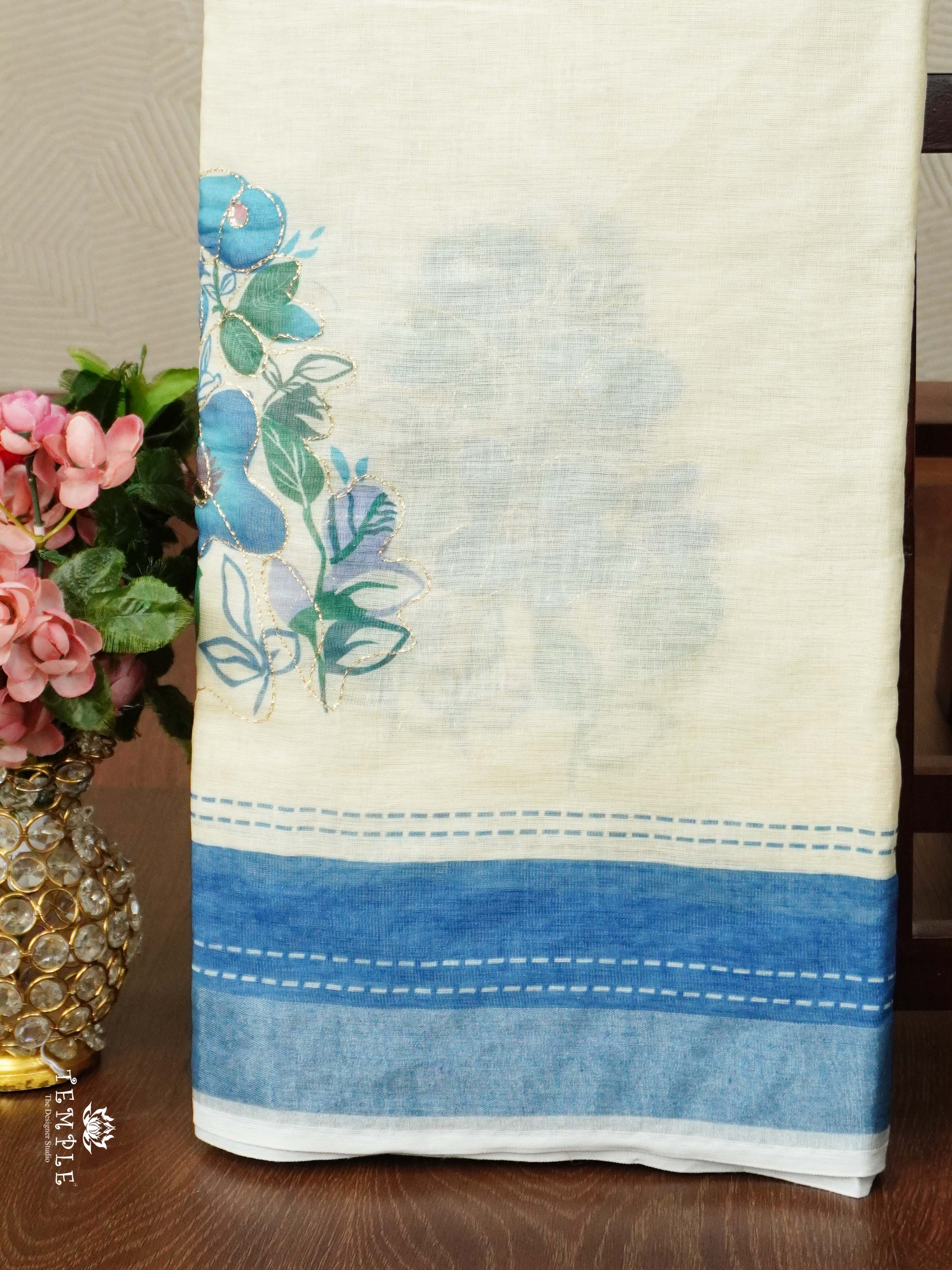 Chanderi Cotton Saree With Zari Work | TTDS2495