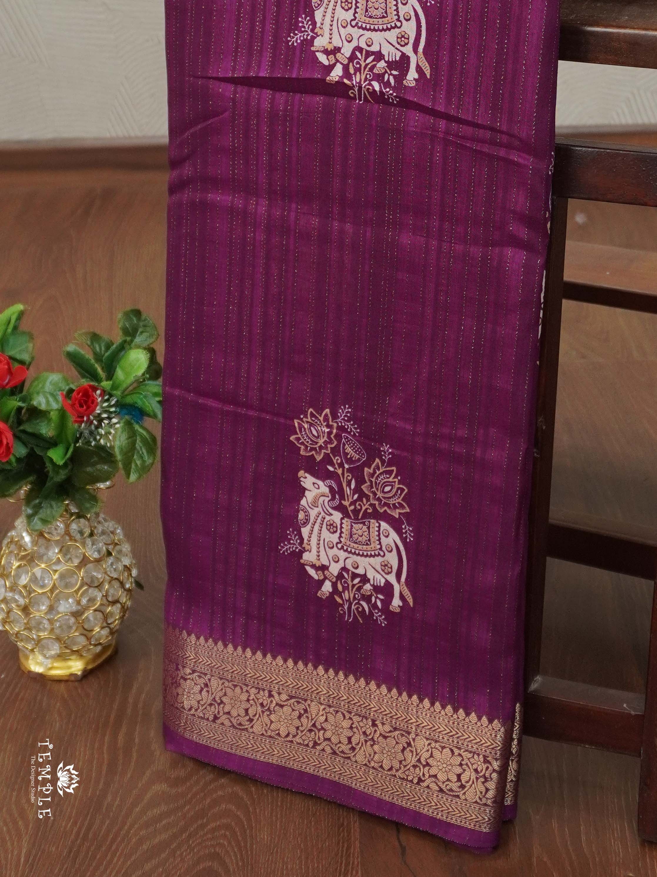 Pichwai Printed Vaira Oosi Saree | TTDS2041