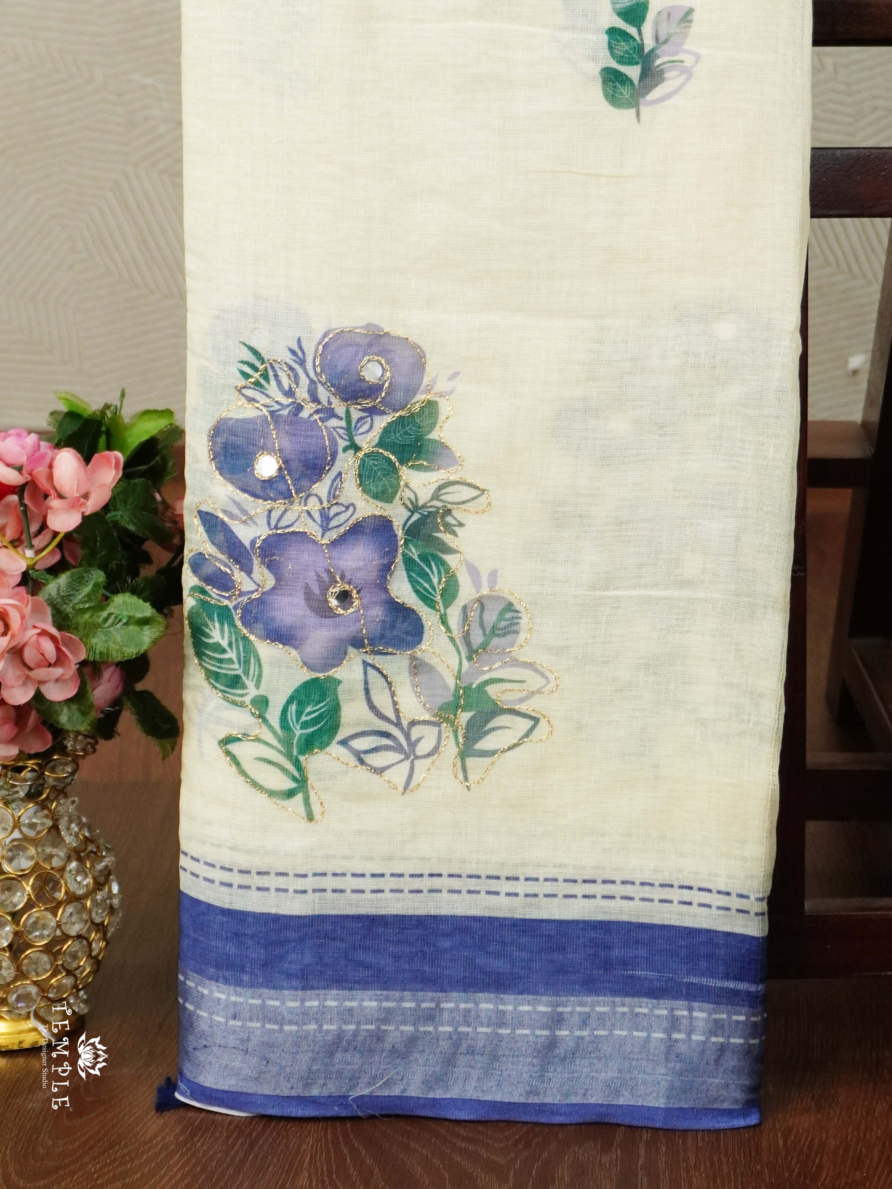Chanderi Cotton Saree With Zari Work | TTDS2495