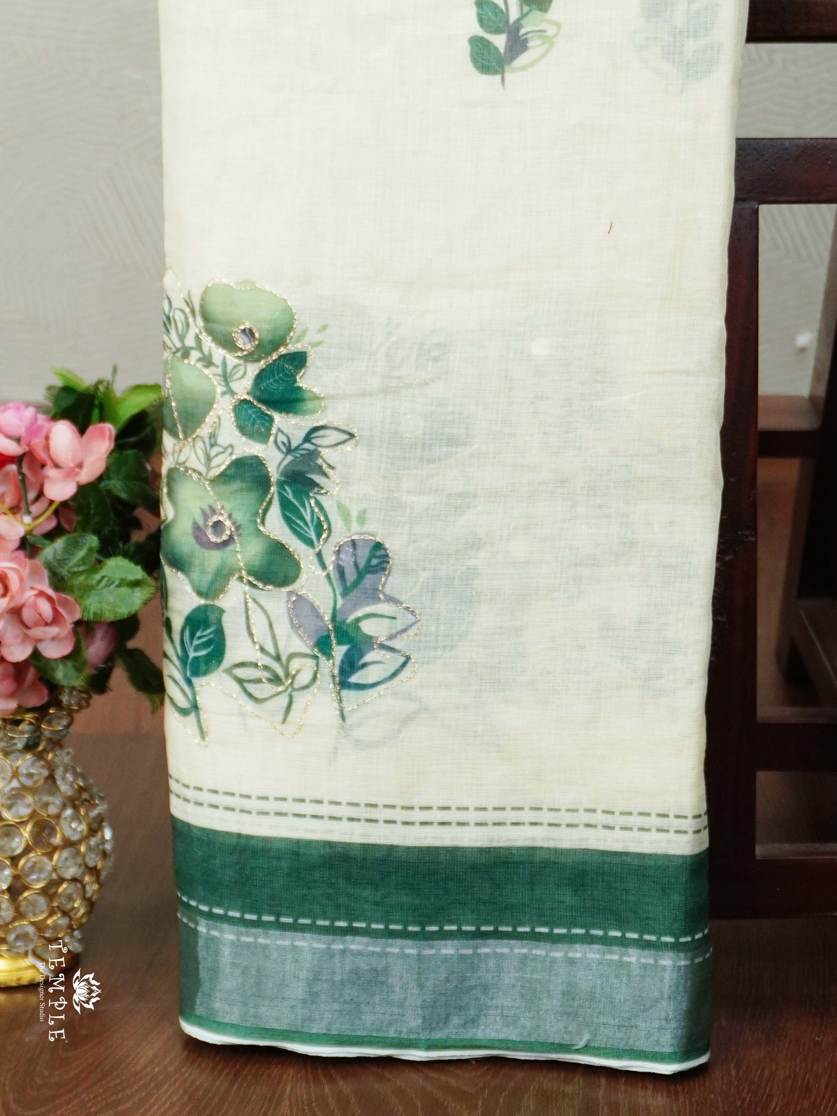 Chanderi Cotton Saree With Zari Work | TTDS2495