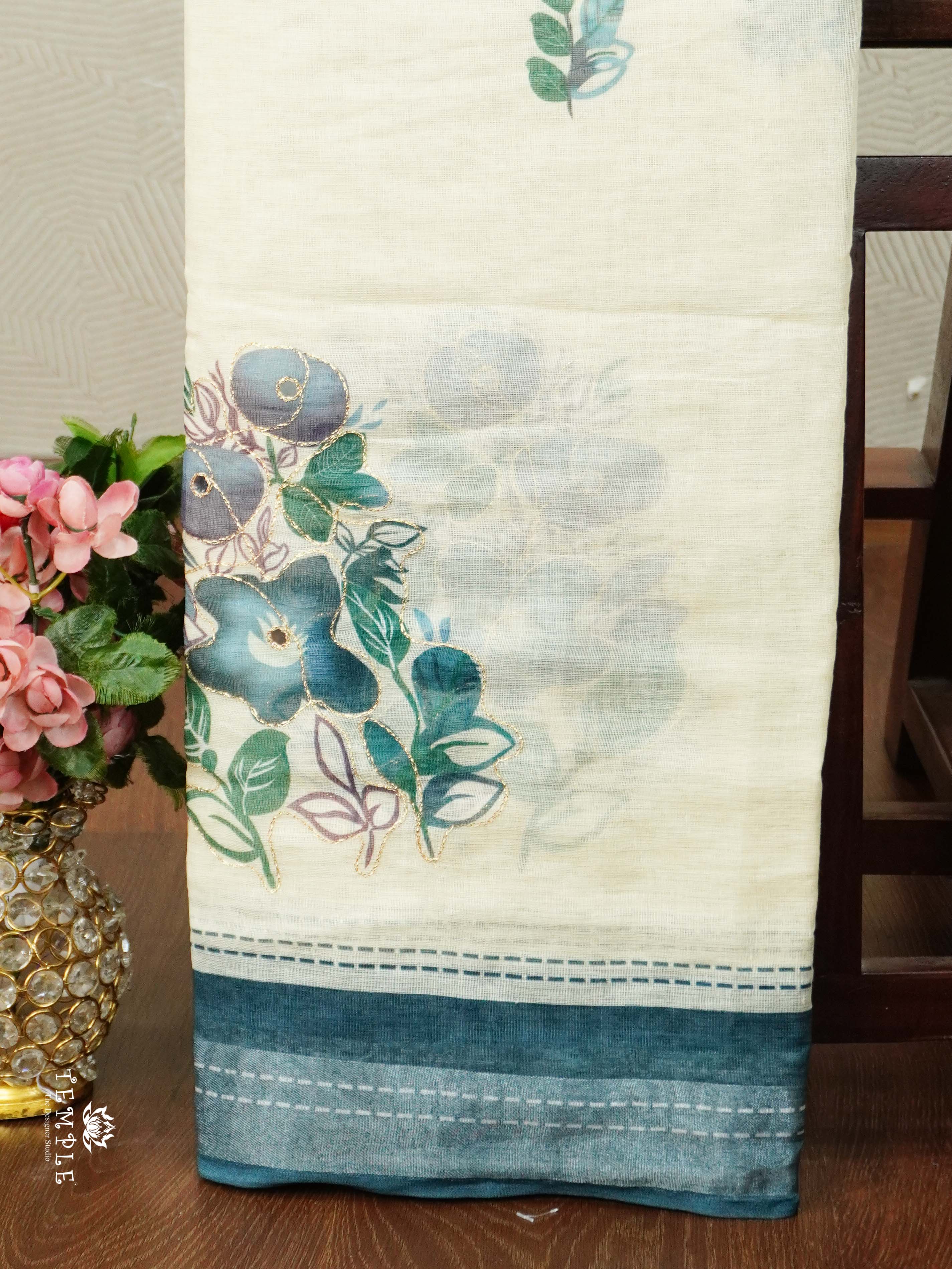 Chanderi Cotton Saree With Zari Work | TTDS2495