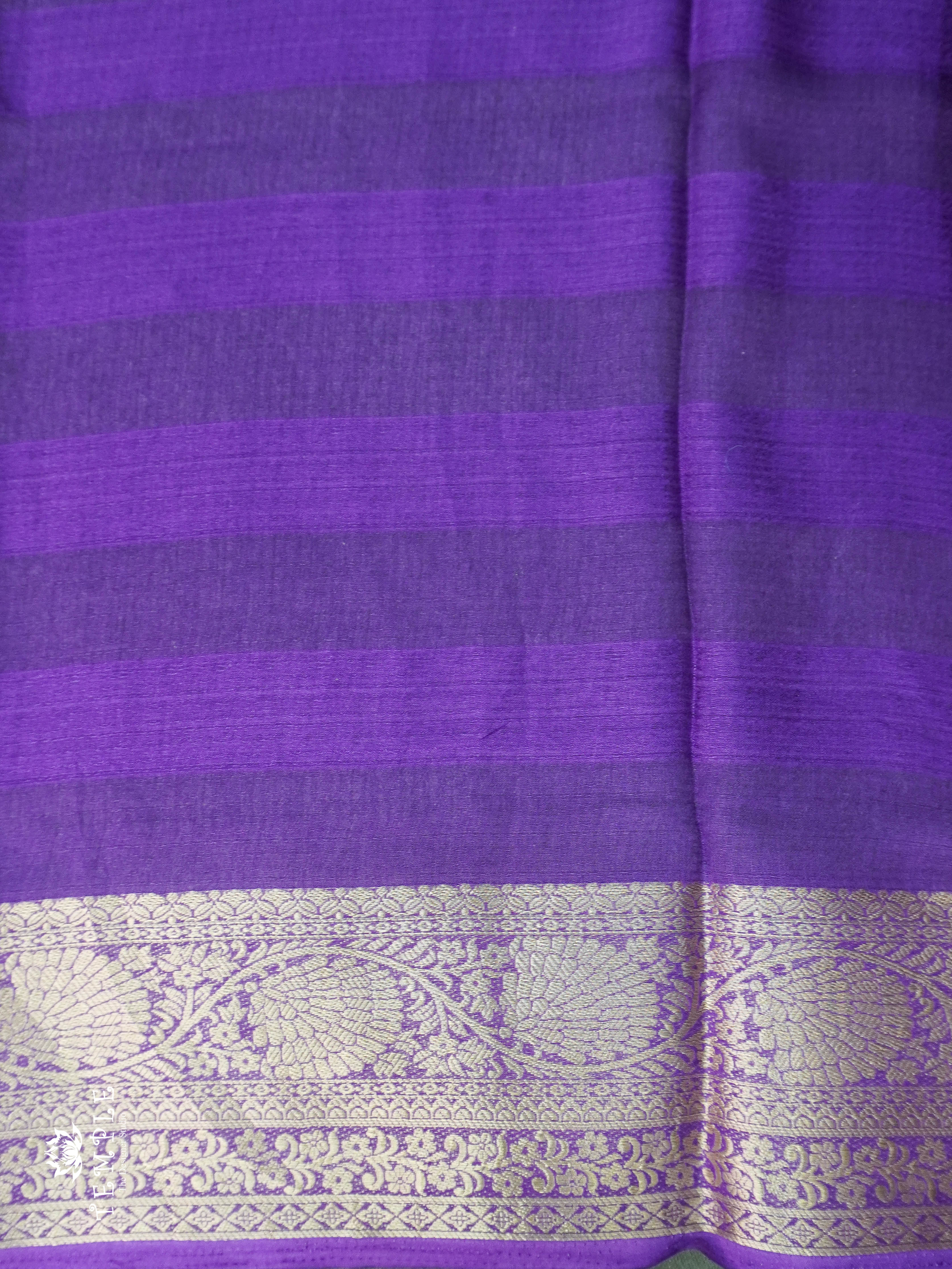 Georgette Saree With Tiny Floral Print (Violet) | TTDS1121 | Sparkling Deals