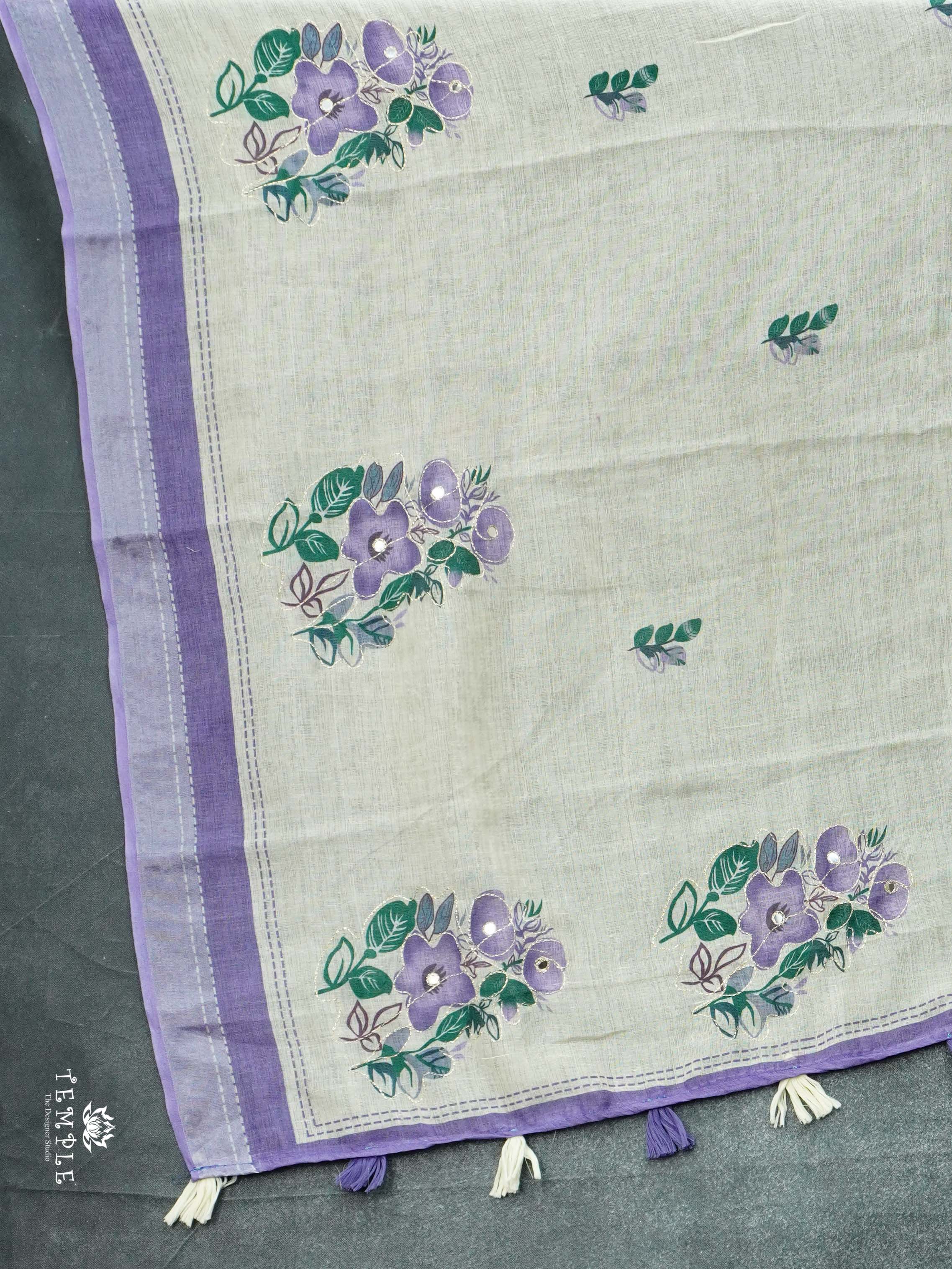 Chanderi Cotton Saree With Zari Work | TTDS2495