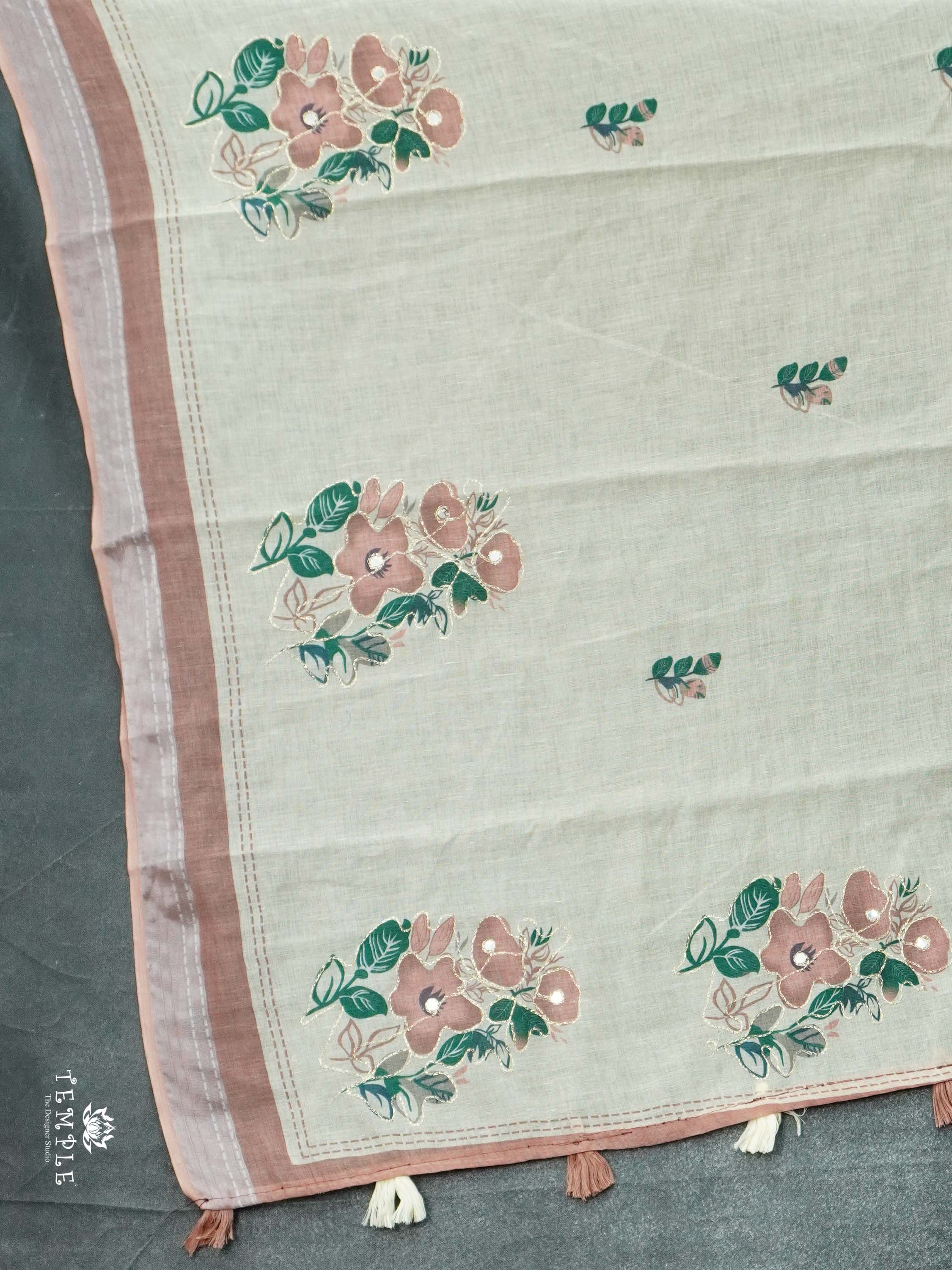 Chanderi Cotton Saree With Zari Work | TTDS2495