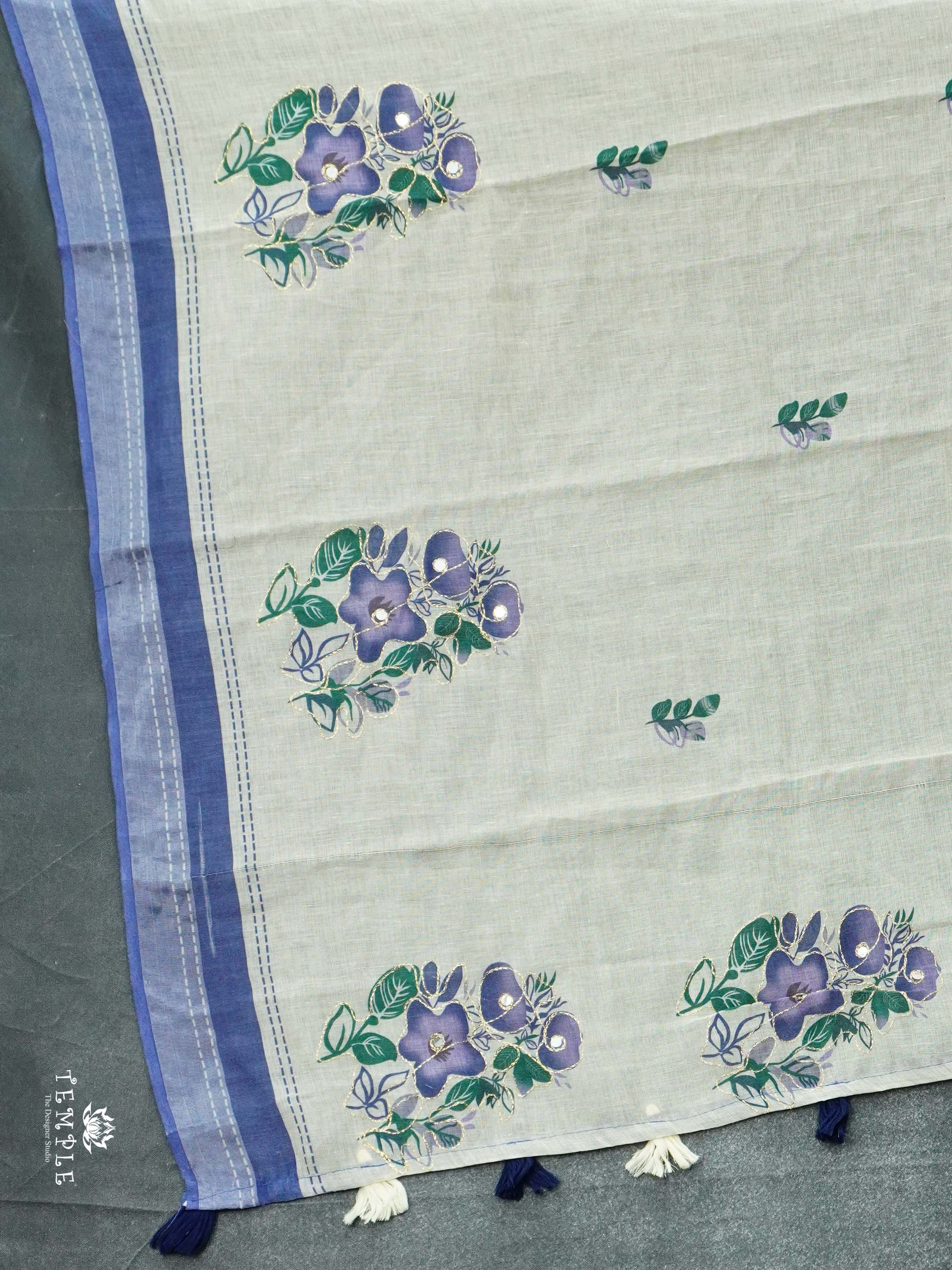 Chanderi Cotton Saree With Zari Work | TTDS2495