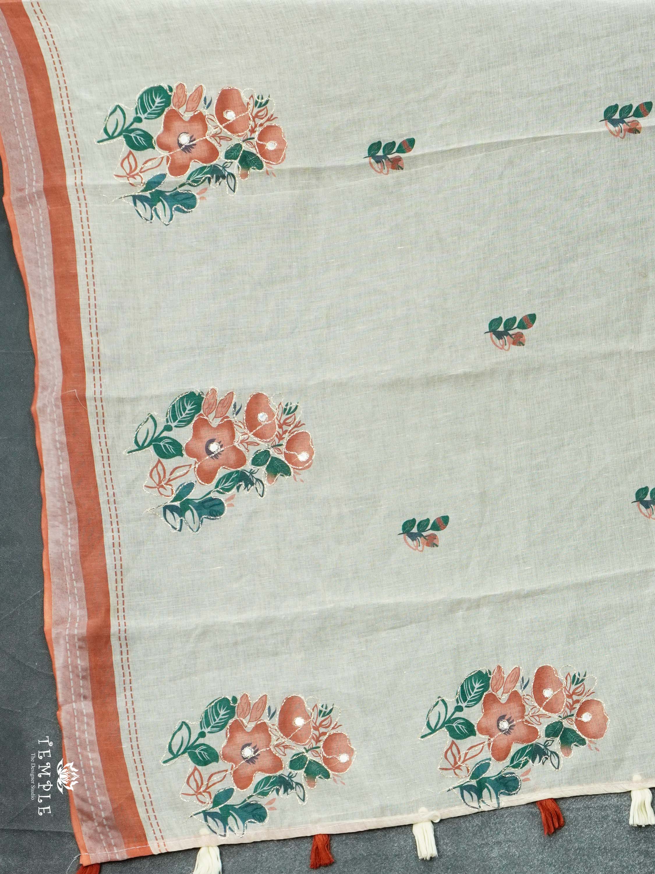 Chanderi Cotton Saree With Zari Work | TTDS2495